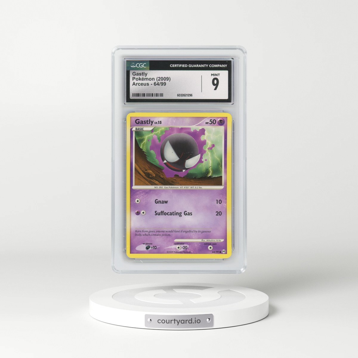 2009 Arceus #64/99 Gastly (CGC 9 MINT)