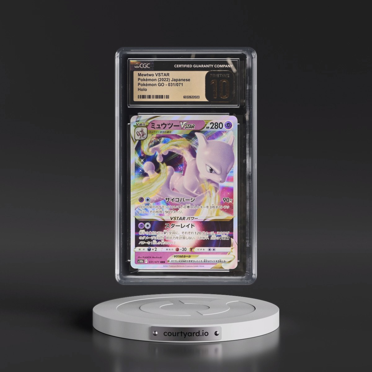 2022 Pokémon GO #031/071 Mewtwo VSTAR - Holo (CGC 10 PRISTINE)