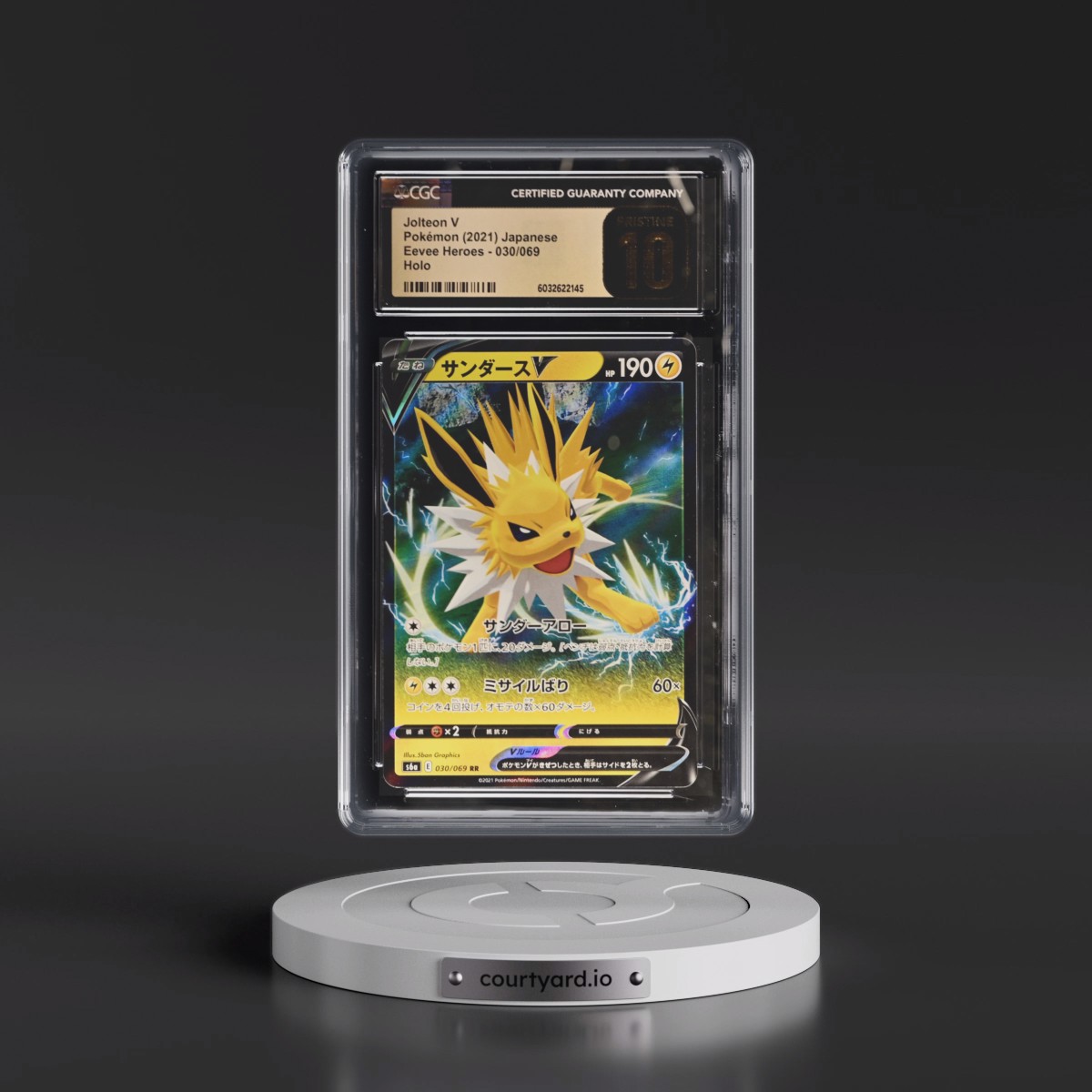 2021 Eevee Heroes #030/069 Jolteon V - Holo (CGC 10 PRISTINE)