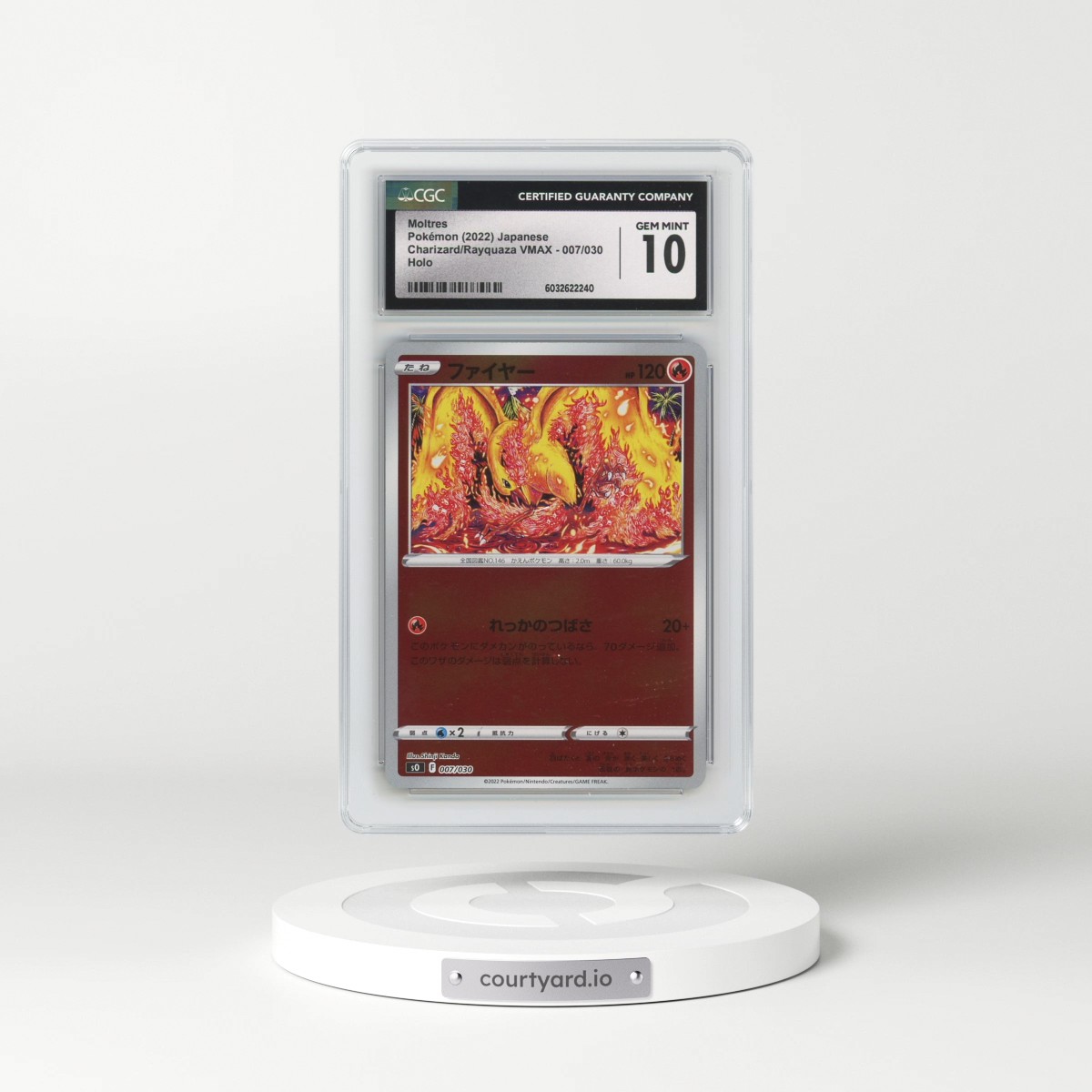 2022 Charizard VSTAR vs Rayquaza VMAX Deck Set #007/030 Moltres - Mirror Holo (CGC 10 GEM MINT)