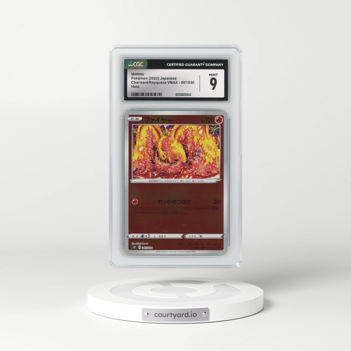 2022 Charizard VSTAR vs Rayquaza VMAX Deck Set #007/030 Moltres - Mirror Holo (CGC 9 MINT)