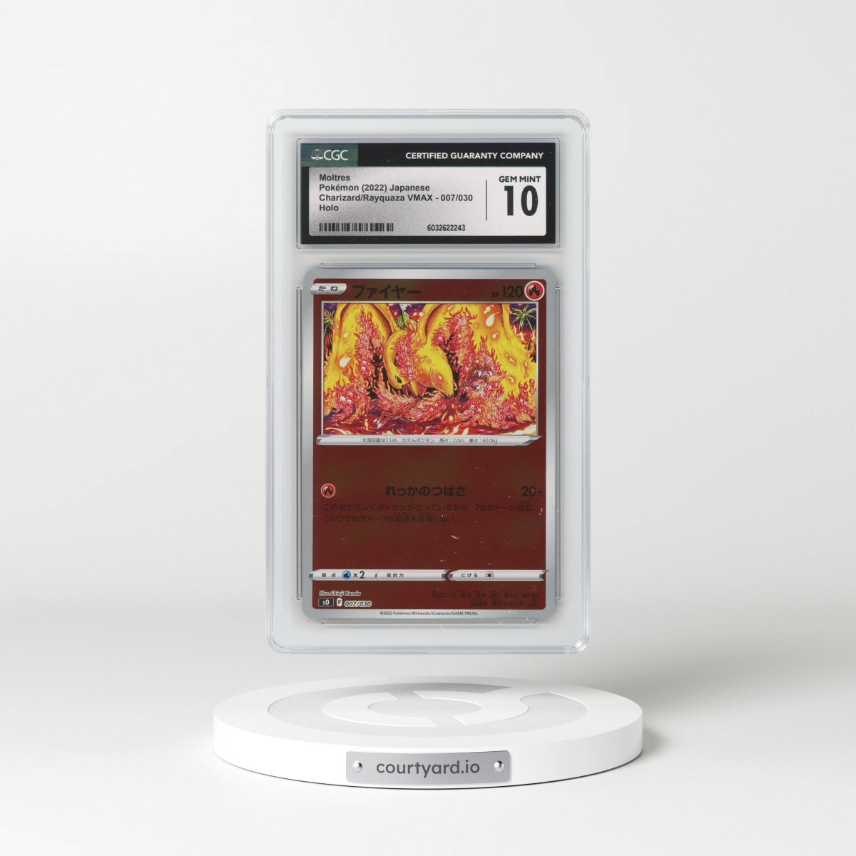 2022 Charizard VSTAR vs Rayquaza VMAX Deck Set #007/030 Moltres - Mirror Holo (CGC 10 GEM MINT)