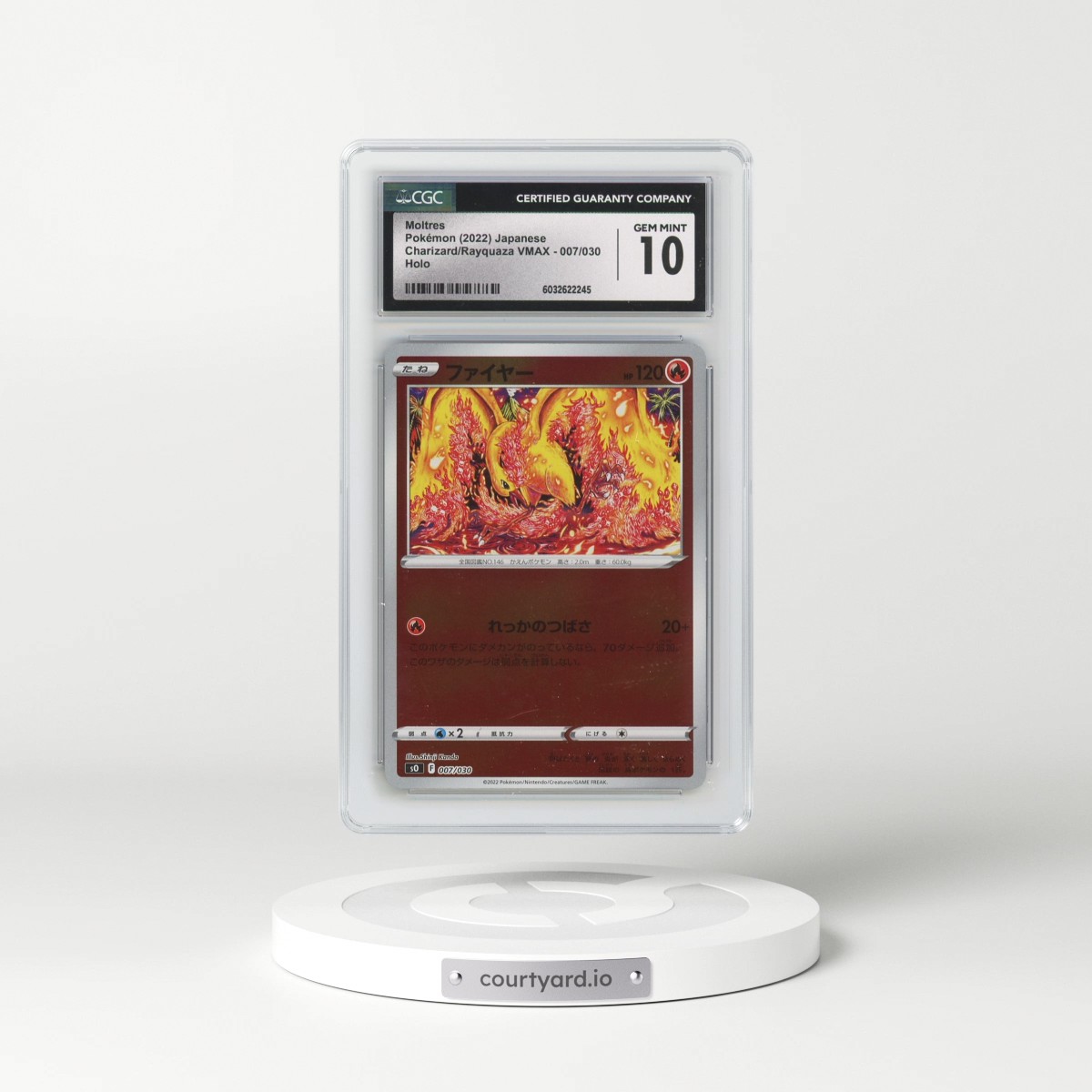 2022 Charizard VSTAR vs Rayquaza VMAX Deck Set #007/030 Moltres - Mirror Holo (CGC 10 GEM MINT)