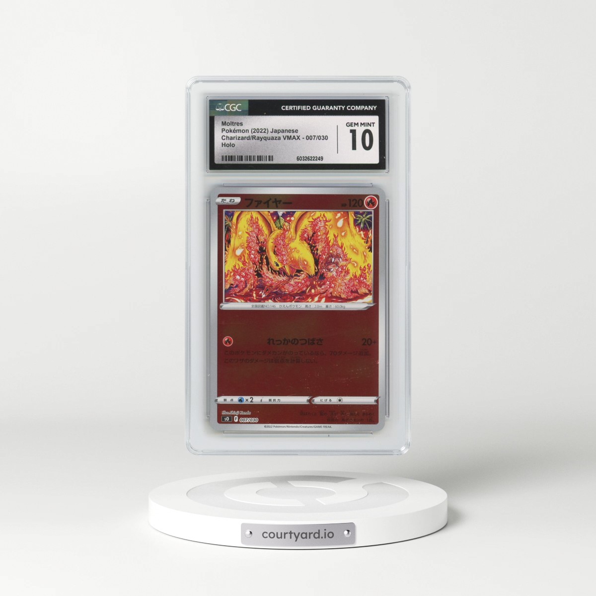 2022 Charizard VSTAR vs Rayquaza VMAX Deck Set #007/030 Moltres - Mirror Holo (CGC 10 GEM MINT)