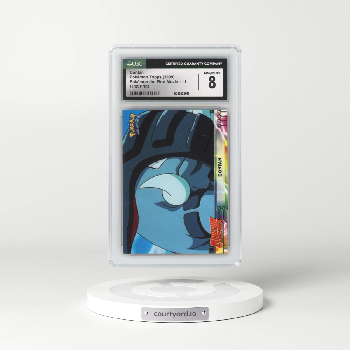 1999 Pokémon the First Movie #11 Donfan - First Print (Blue Topps Logo) (CGC 8 NM-MT)
