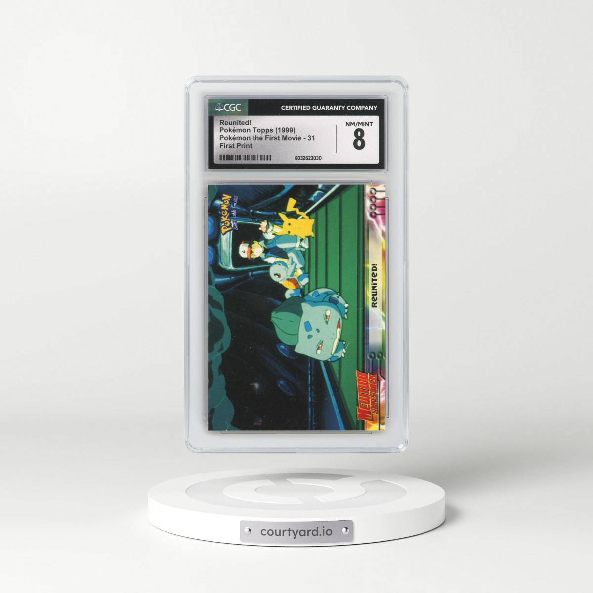 1999 Pokémon the First Movie #31 Reunited! - First Print (Blue Topps Logo) (CGC 8 NM-MT)