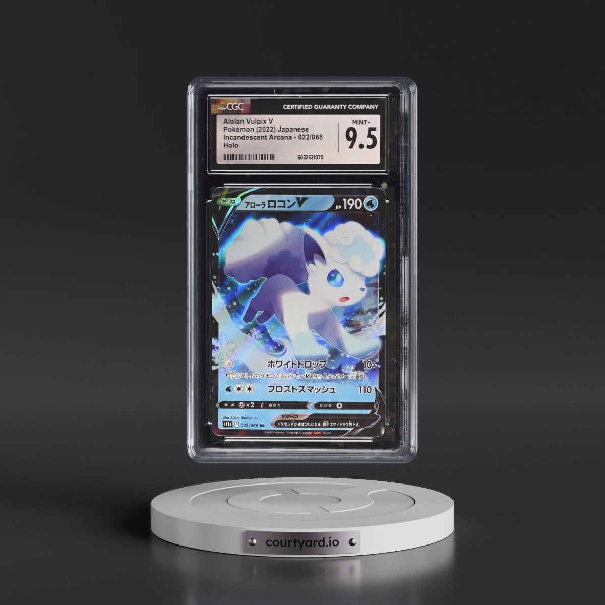 2022 Incandescent Arcana #022/068 Alolan Vulpix V - Holo (CGC 9.5 MINT+)
