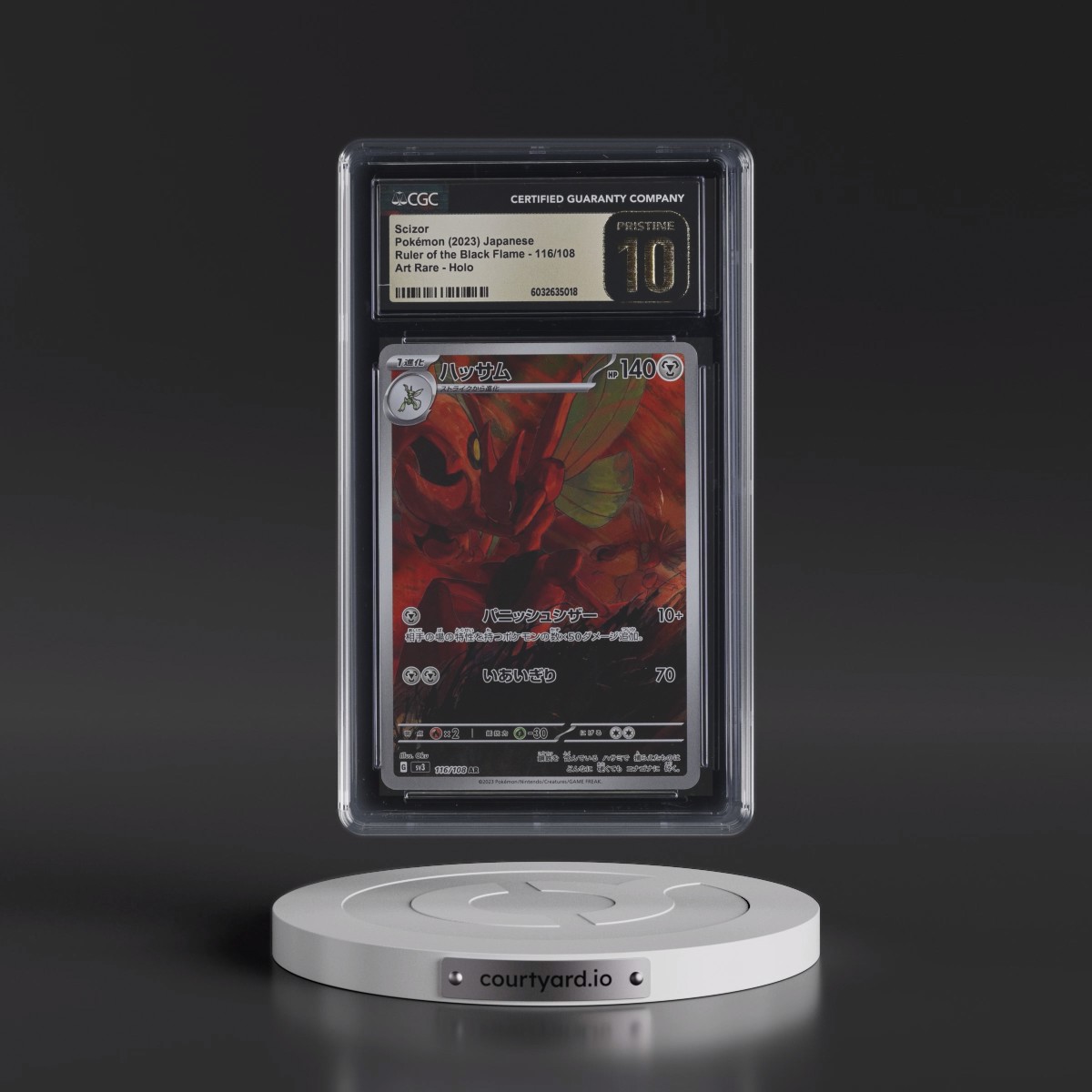 2023 Ruler of the Black Flame #116/108 Scizor - Art Rare Holo (CGC 10 PRISTINE)