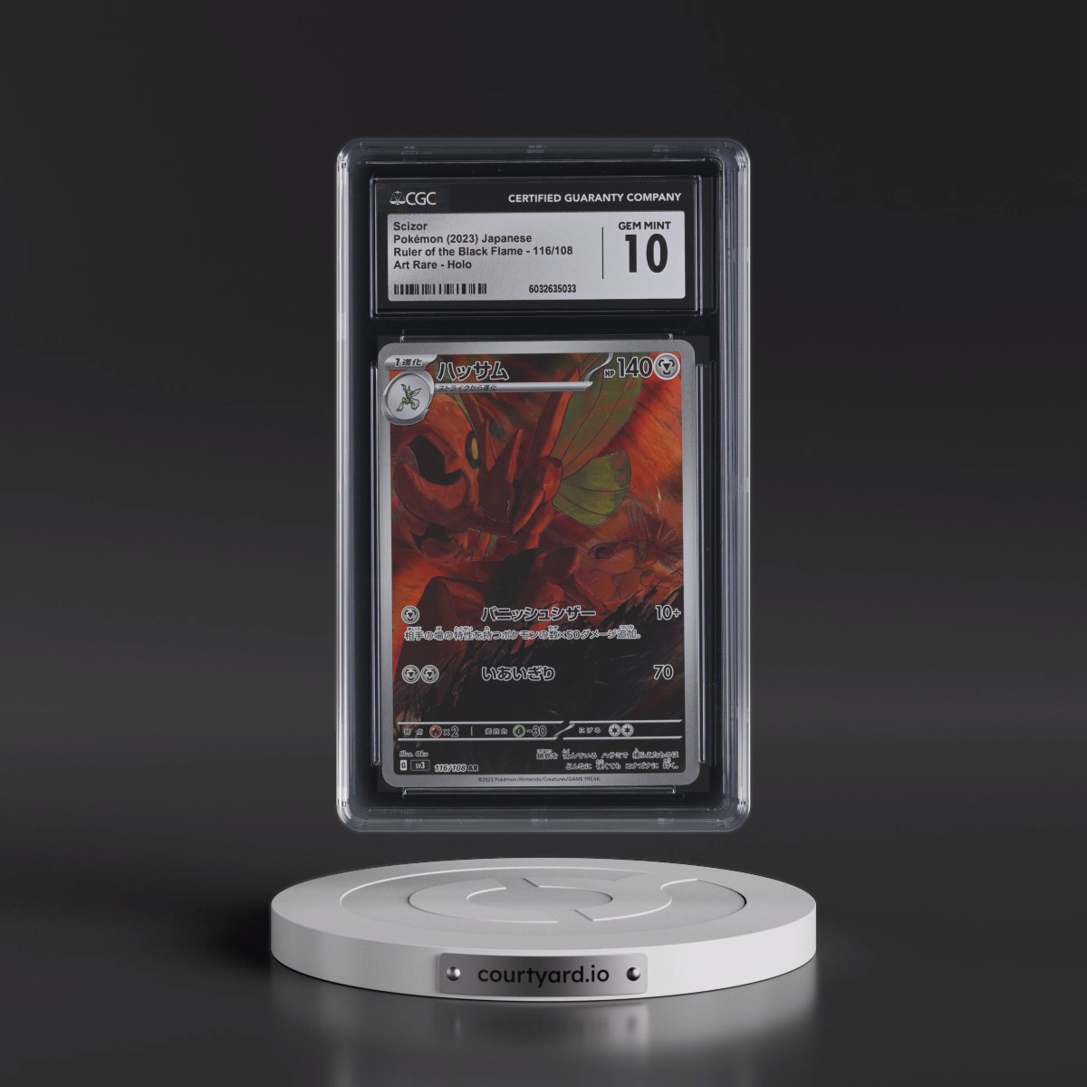 2023 Ruler of the Black Flame #116/108 Scizor - Art Rare Holo (CGC 10 GEM MINT)