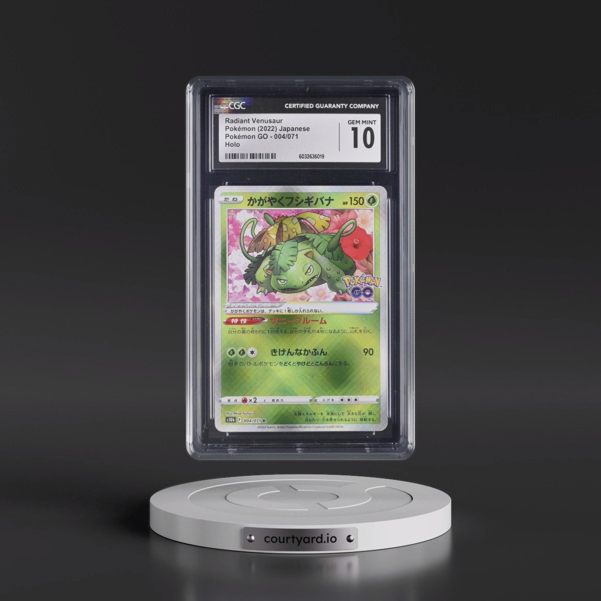 2022 Pokémon GO #004/071 Radiant Venusaur - Holo (CGC 10 GEM MINT)