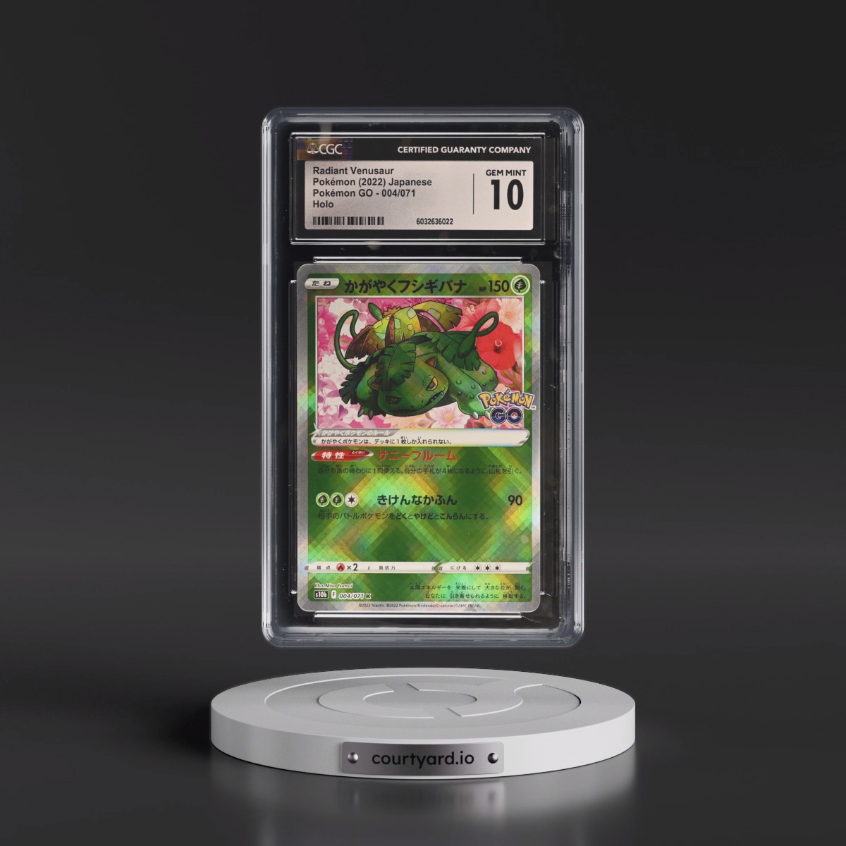 2022 Pokémon GO #004/071 Radiant Venusaur - Holo (CGC 10 GEM MINT)