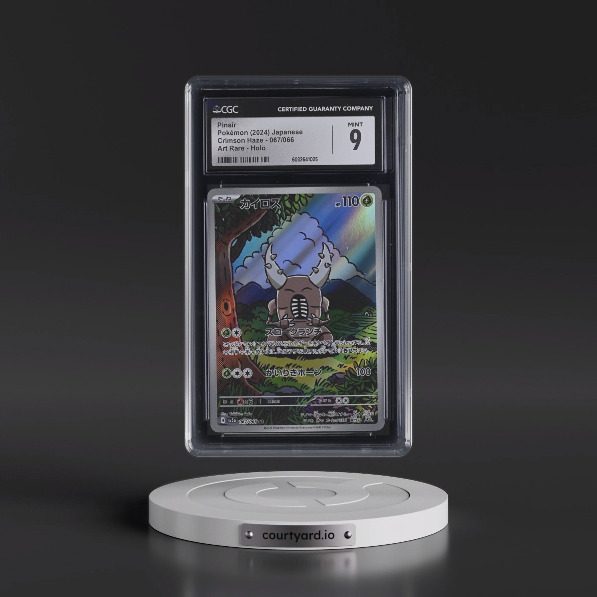 2024 Crimson Haze #067/066 Pinsir - Art Rare Holo (CGC 9 MINT)