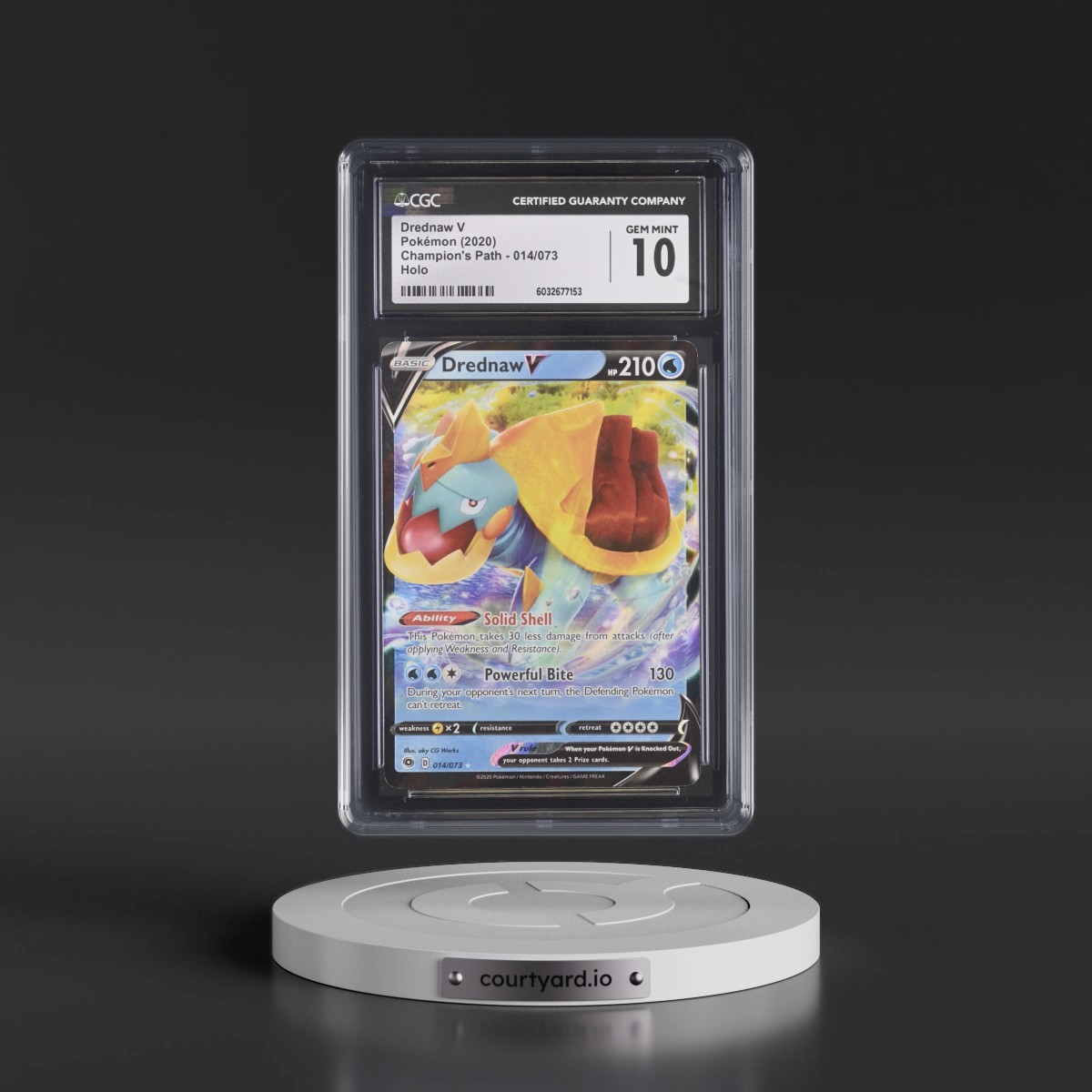2020 Champion's Path #014/073 Drednaw V - Holo (CGC 10 GEM MINT)