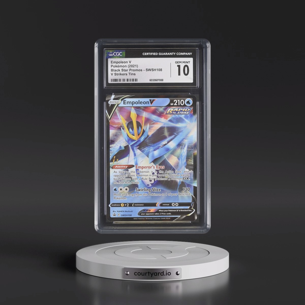 2017 Black Star Promos - Sword & Shield #SWSH108 Empoleon V - V Strikers Tin (Holo) (CGC 10 GEM MINT)
