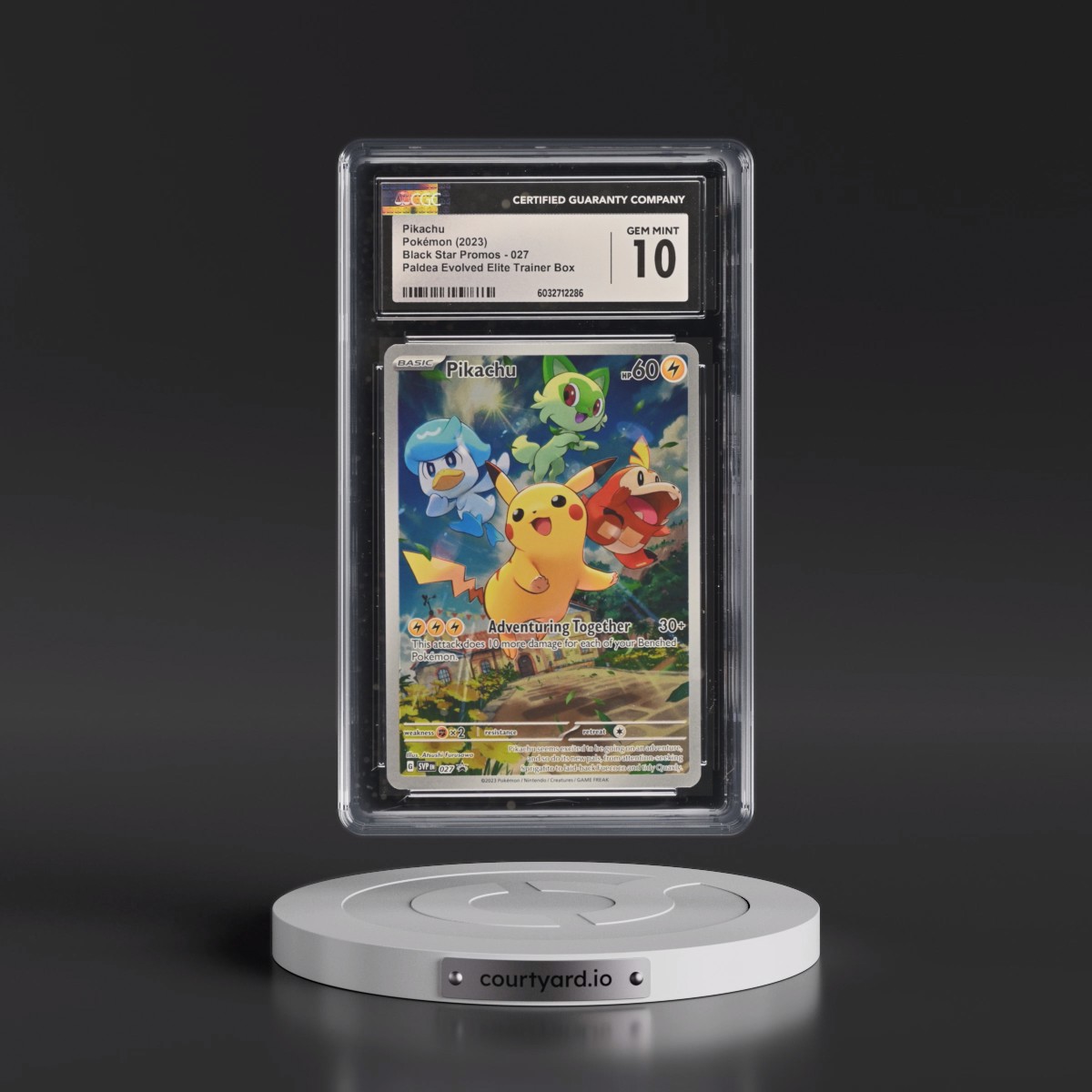 2023 Black Star Promos - Scarlet & Violet SVPEN #027 Pikachu - Paldea Evolved Elite Trainer Box (Holo) (CGC 10 GEM MINT)
