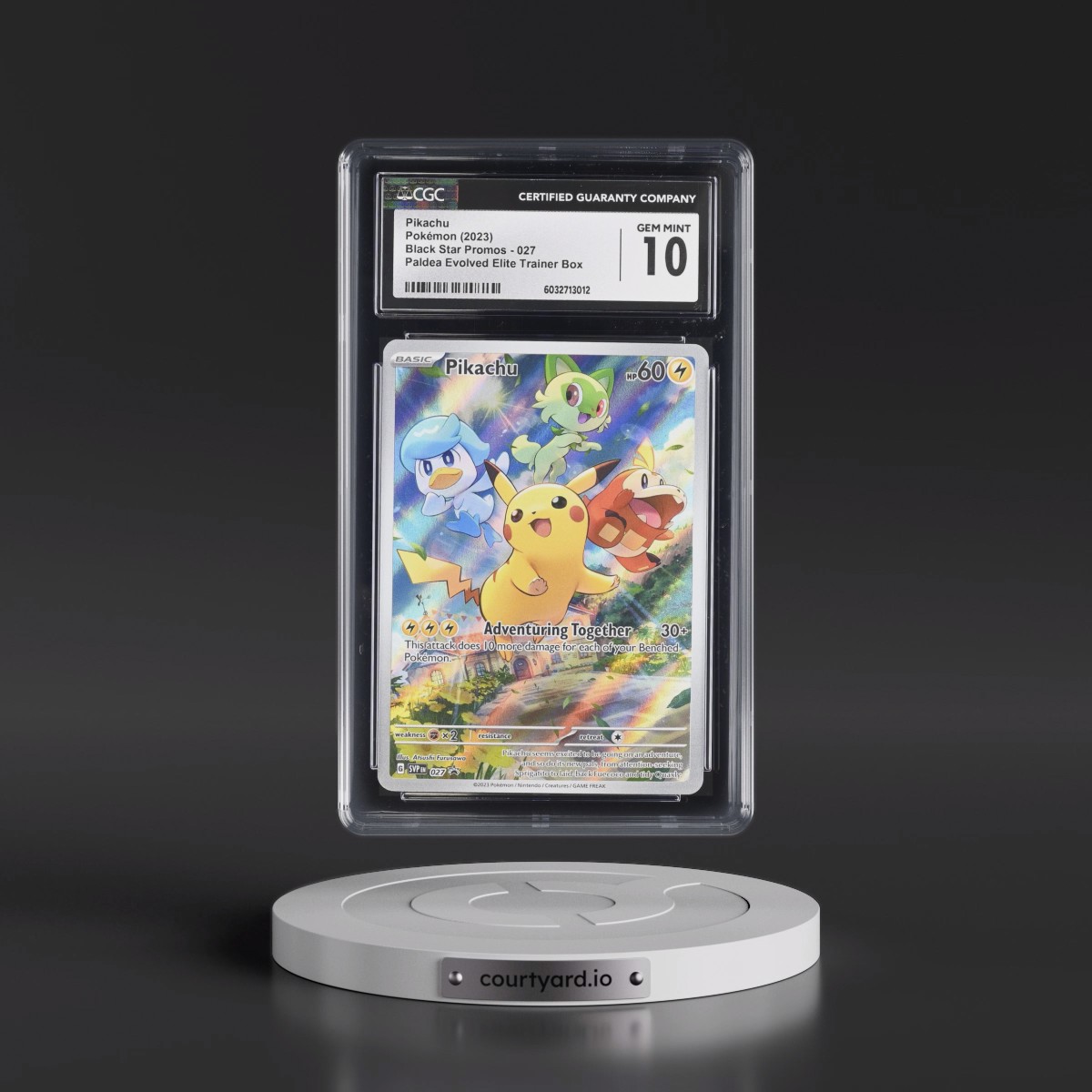 2023 Black Star Promos - Scarlet & Violet SVPEN #027 Pikachu - Paldea Evolved Elite Trainer Box (Holo) (CGC 10 GEM MINT)