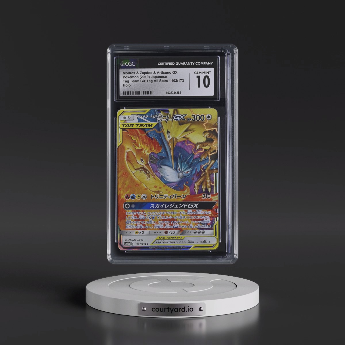 2019 Tag Team GX: Tag All Stars #102/173 Moltres &amp; Zapdos &amp; Articuno GX - Holo (CGC 10 GEM MINT)