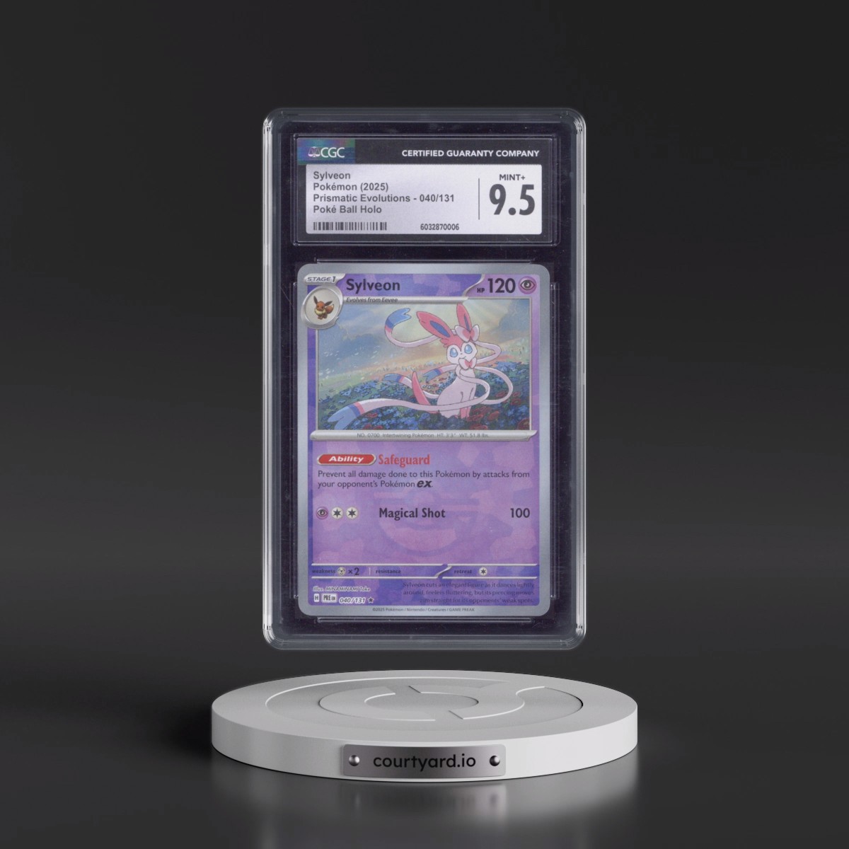 2024 Prismatic Evolutions - PRE EN #040/131 Sylveon - Poké Ball Holo (CGC 9.5 MINT+)