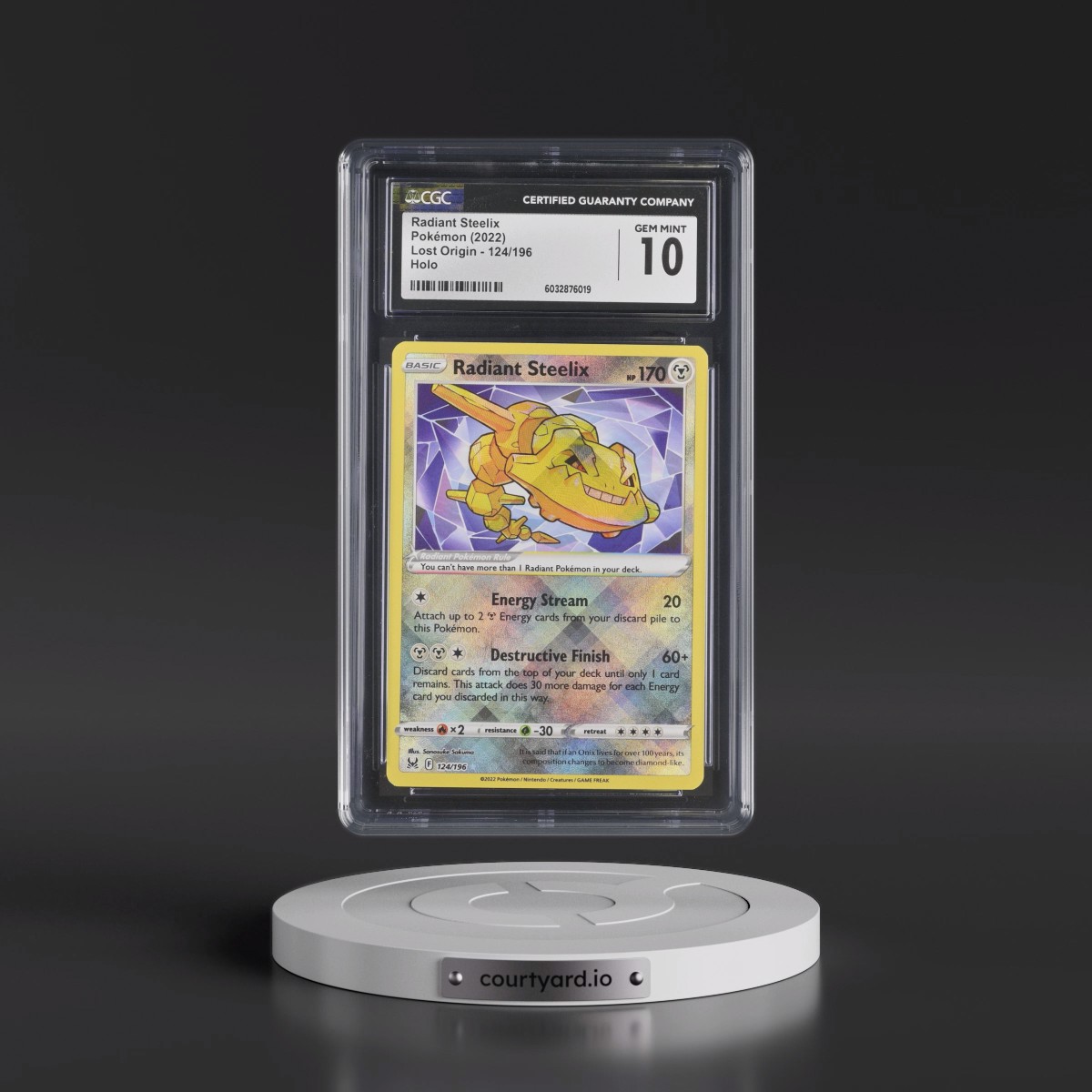 2022 Lost Origin #124/196 Radiant Steelix - Holo (CGC 10 GEM MINT)