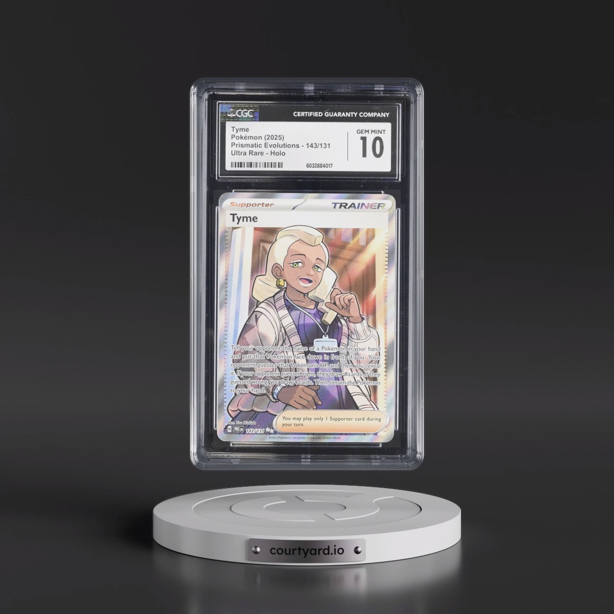 2024 Prismatic Evolutions - PRE EN #143/131 Tyme - Ultra Rare Holo (CGC 10 GEM MINT)