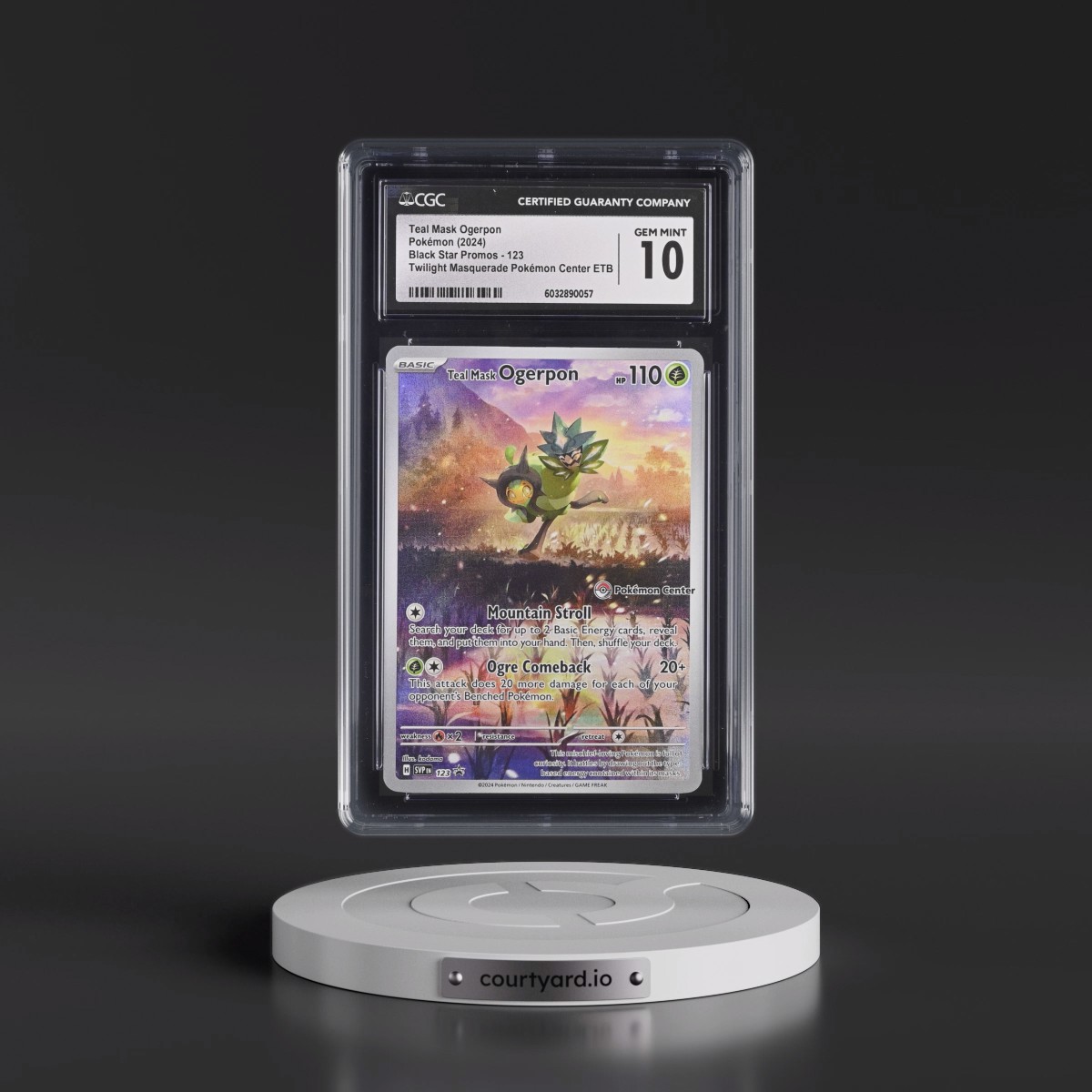 2024 Pokémon Svp EN-SV Black Star Promo #123 Teal Mask Ogerpon - Twilight Masquerade Pokemon Center Elite Trainer Box (CGC 10 GEM MINT)