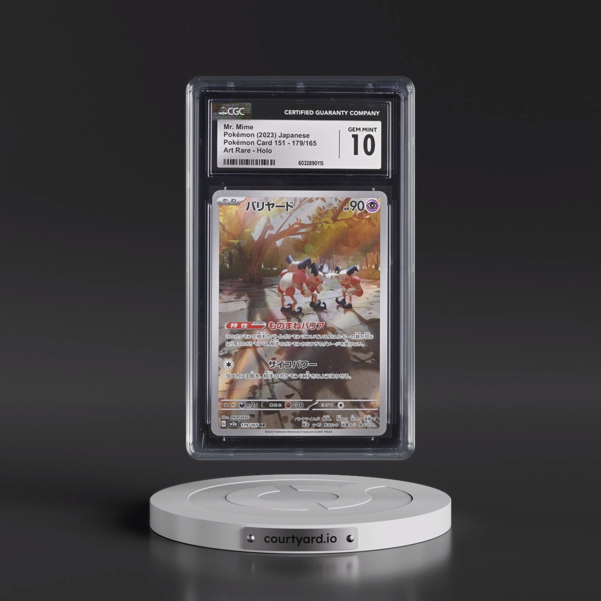 2023 Pokémon Card 151 #179/165 Mr. Mime - Art Rare Holo (CGC 10 GEM MINT)