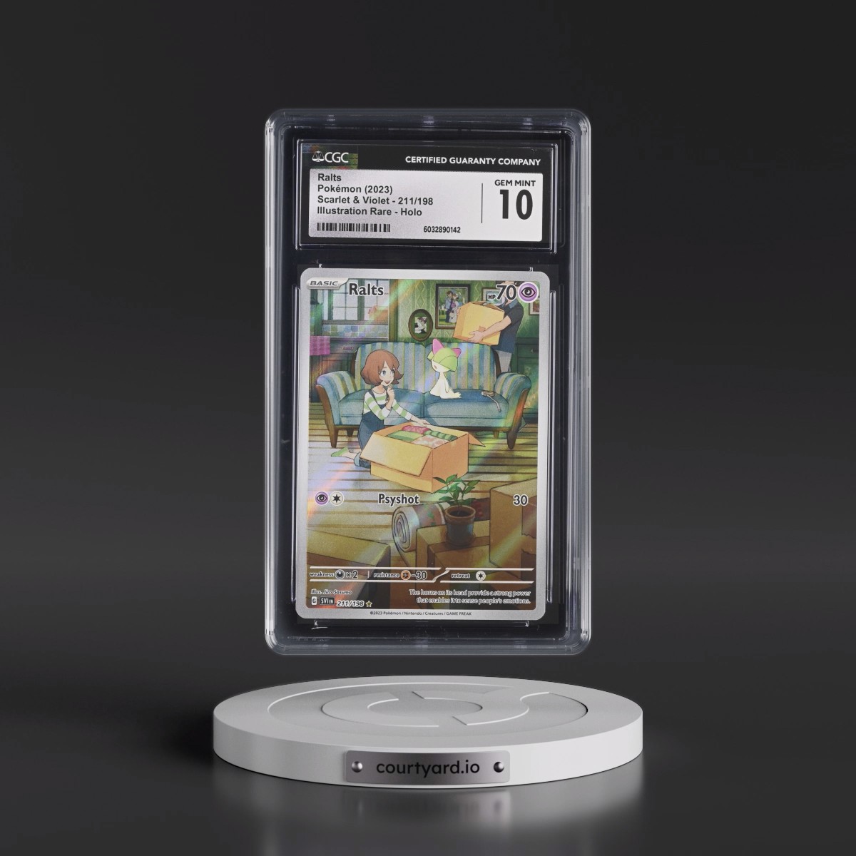 2023 Scarlet & Violet #211/198 Ralts - Illustration Rare (CGC 10 GEM MINT)