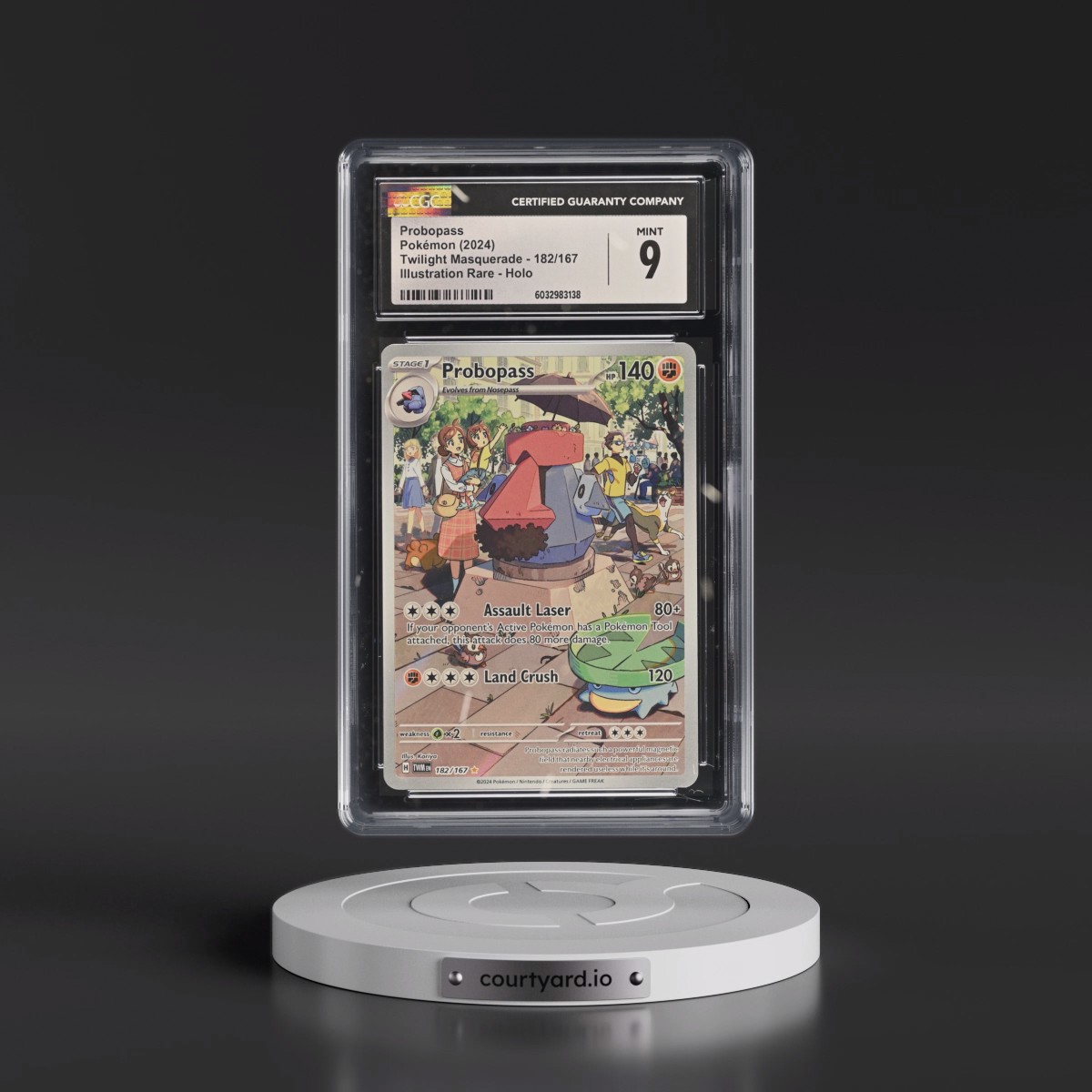 2024 Pokémon Twm EN-Twilight Masquerade #182 Probopass - Illustration Rare (CGC 9 MINT)