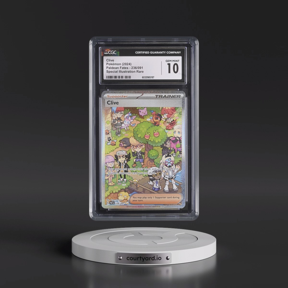 2024 Paldean Fates - PAF EN #236/091 Clive - Special Illustration Rare (Holo) (CGC 10 GEM MINT)