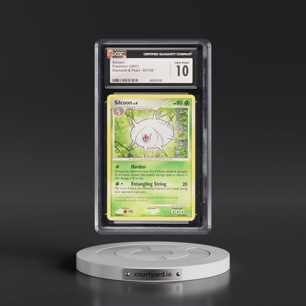 2007 Diamond & Pearl #63/130 Silcoon (CGC 10 GEM MINT)