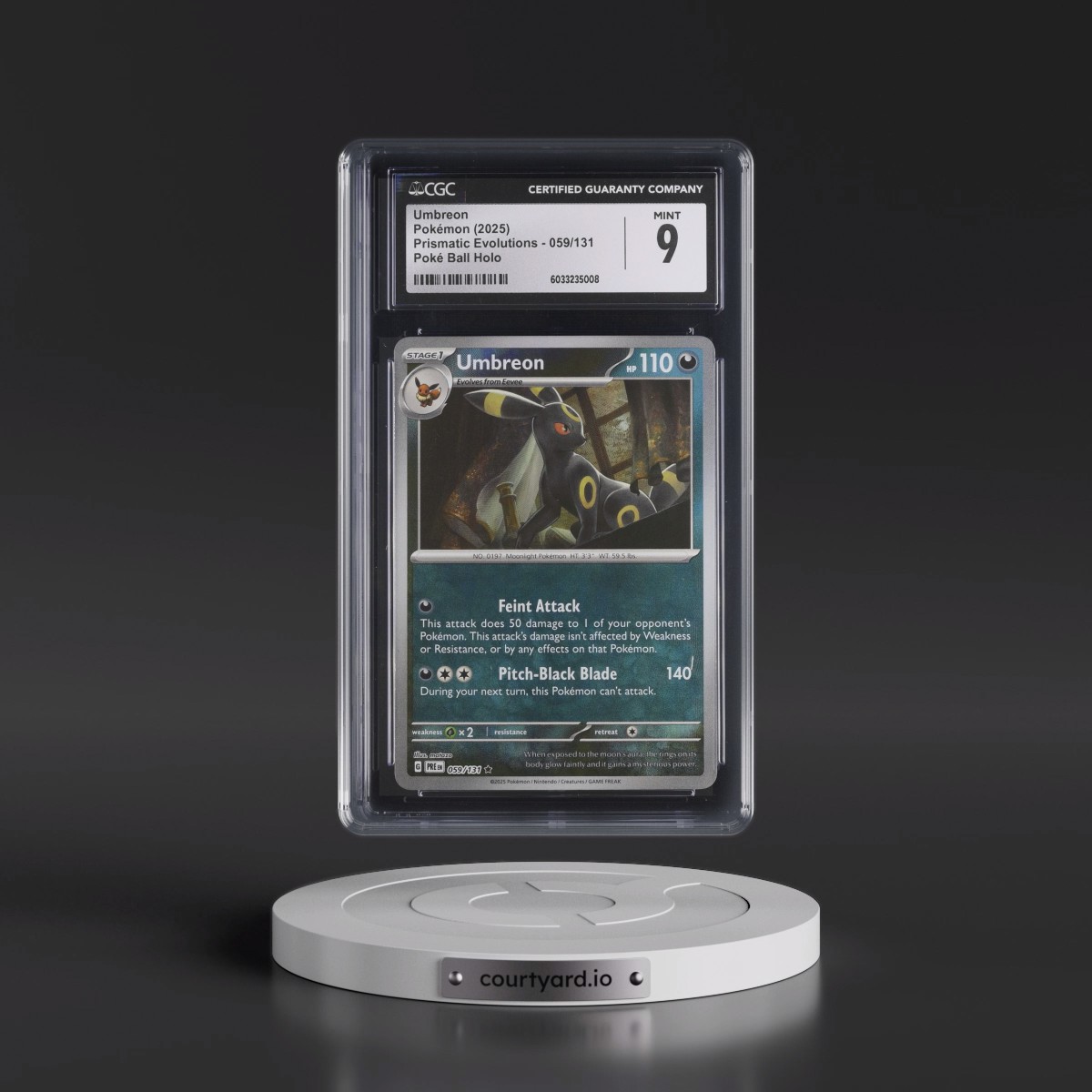 2024 Prismatic Evolutions - PRE EN #059/131 Umbreon - Poké Ball Holo (CGC 9 MINT)