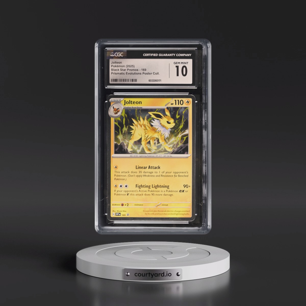 2023 Black Star Promos - Scarlet & Violet SVP EN #169 Jolteon - Prismatic Evolutions Poster Collection (Cosmos Holo) (CGC 10 GEM MINT)