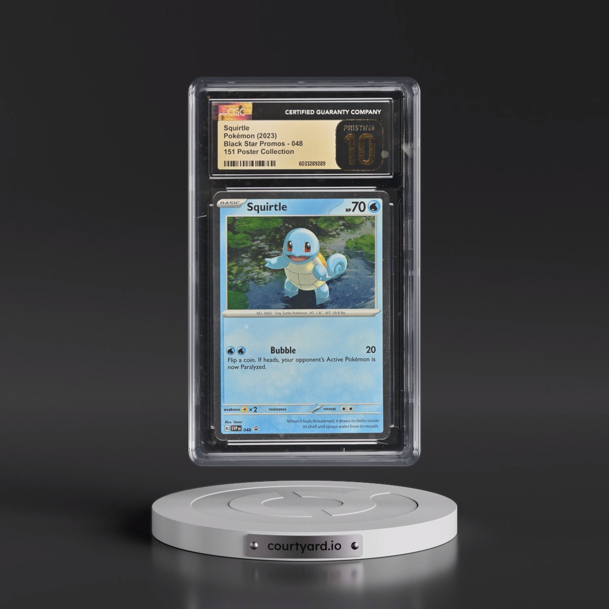 2023 Black Star Promos - Scarlet & Violet SVP EN #048 Squirtle - 151 Poster Collection (Cosmos Holo) (CGC 10 PRISTINE)