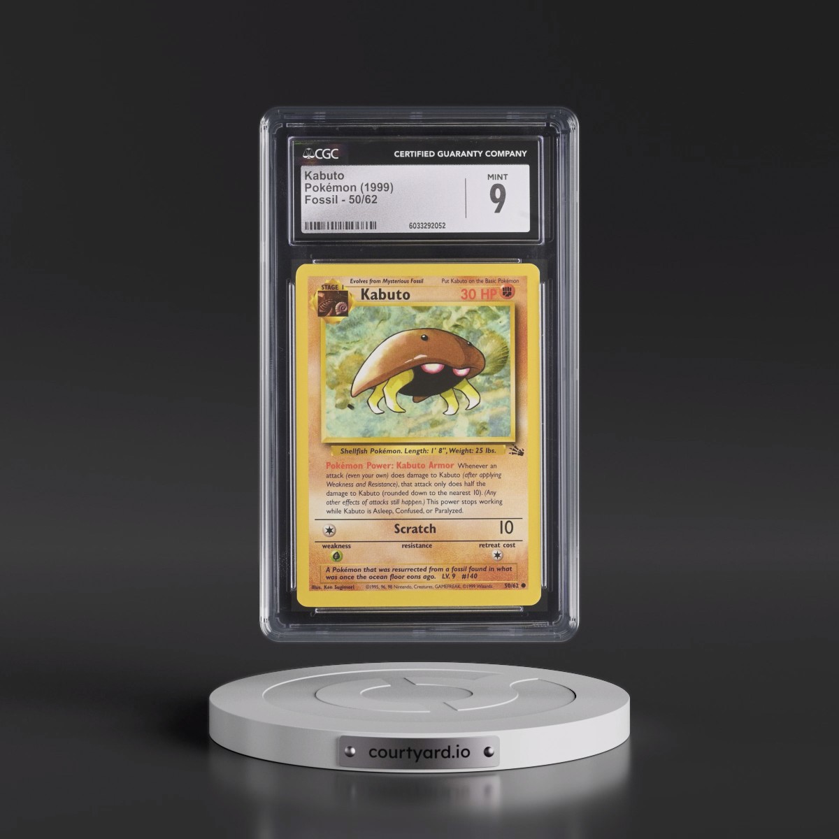 1999 Fossil #50/62 Kabuto (CGC 9 MINT)
