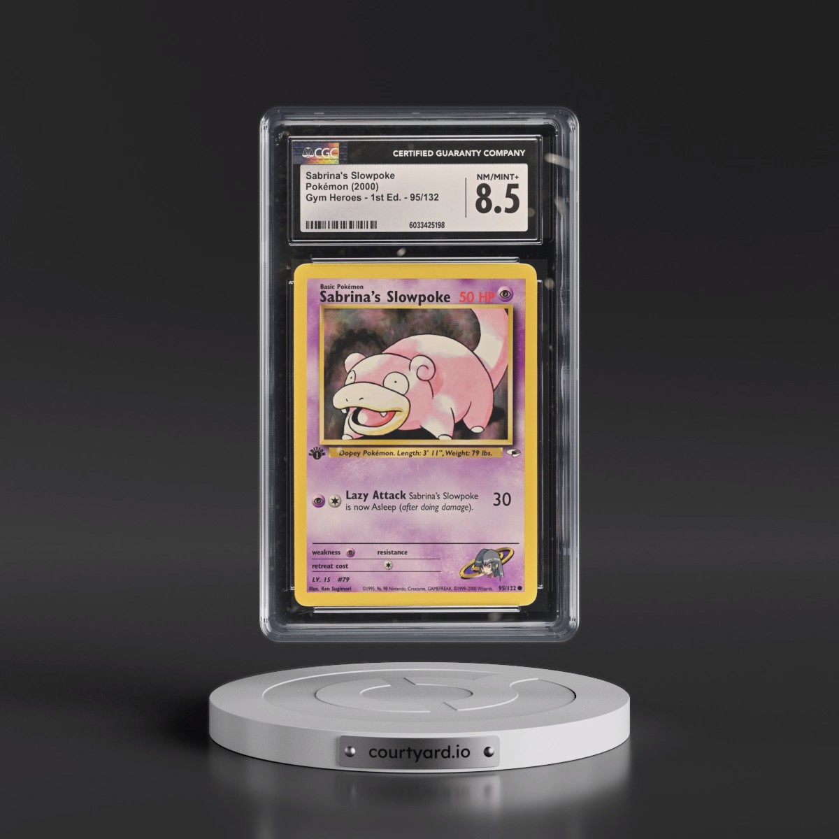 2000 Gym Heroes #95/132 Sabrina's Slowpoke - 1st Edition 1st Edition (CGC 8.5 NM-MT+)