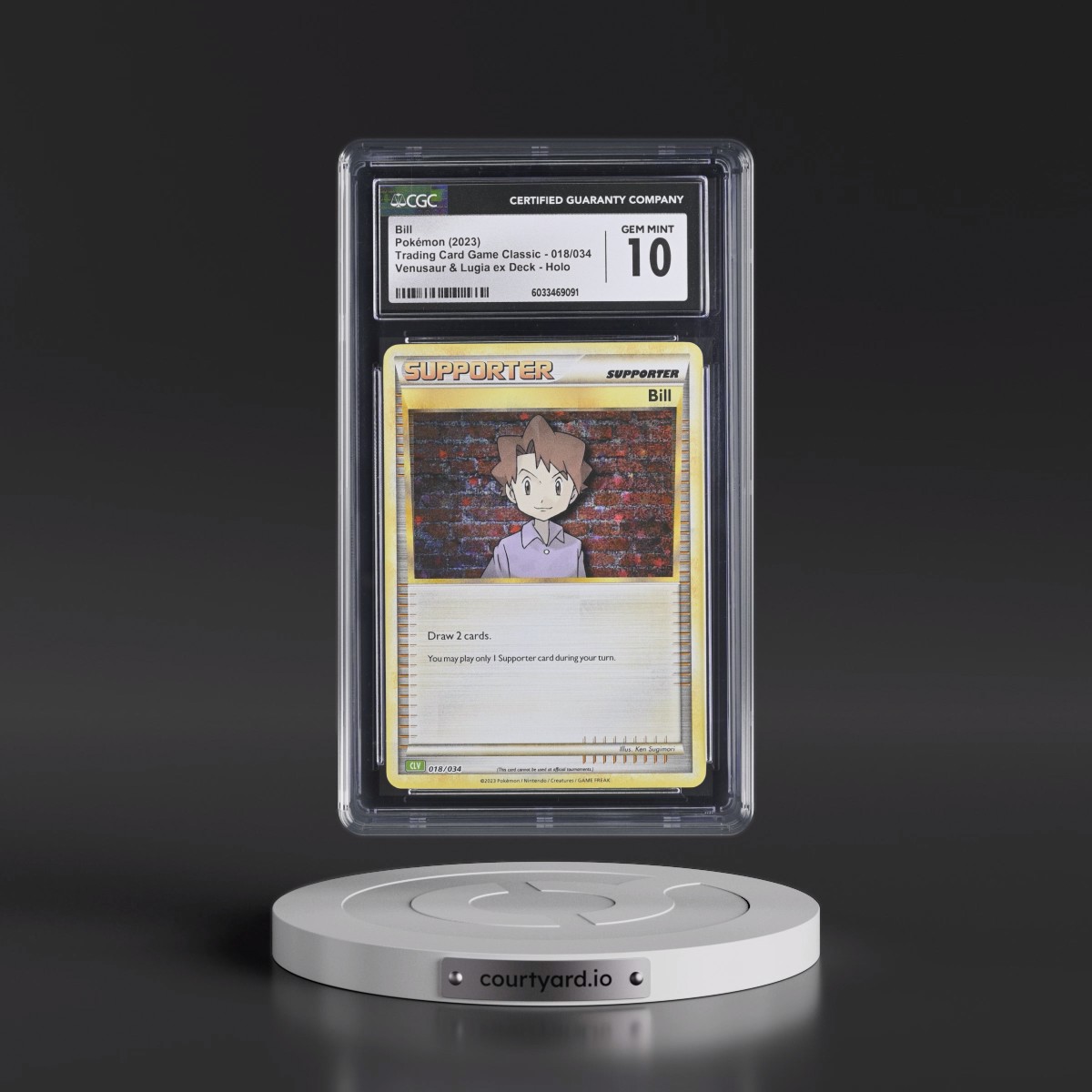 2023 Trading Card Game Classic - CLV, CLC, CLB #018/034 Bill - Venusaur & Lugia ex Deck - CLV Holo (CGC 10 GEM MINT)