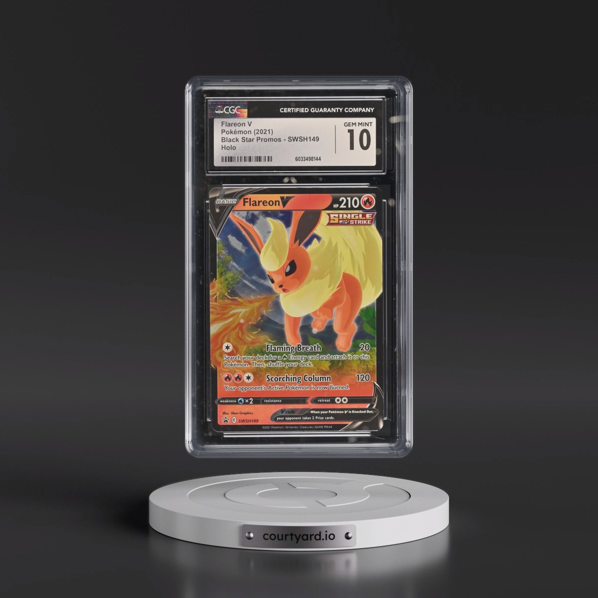 2017 Black Star Promos - Sword & Shield #SWSH149 Flareon V - Holo (CGC 10 GEM MINT)