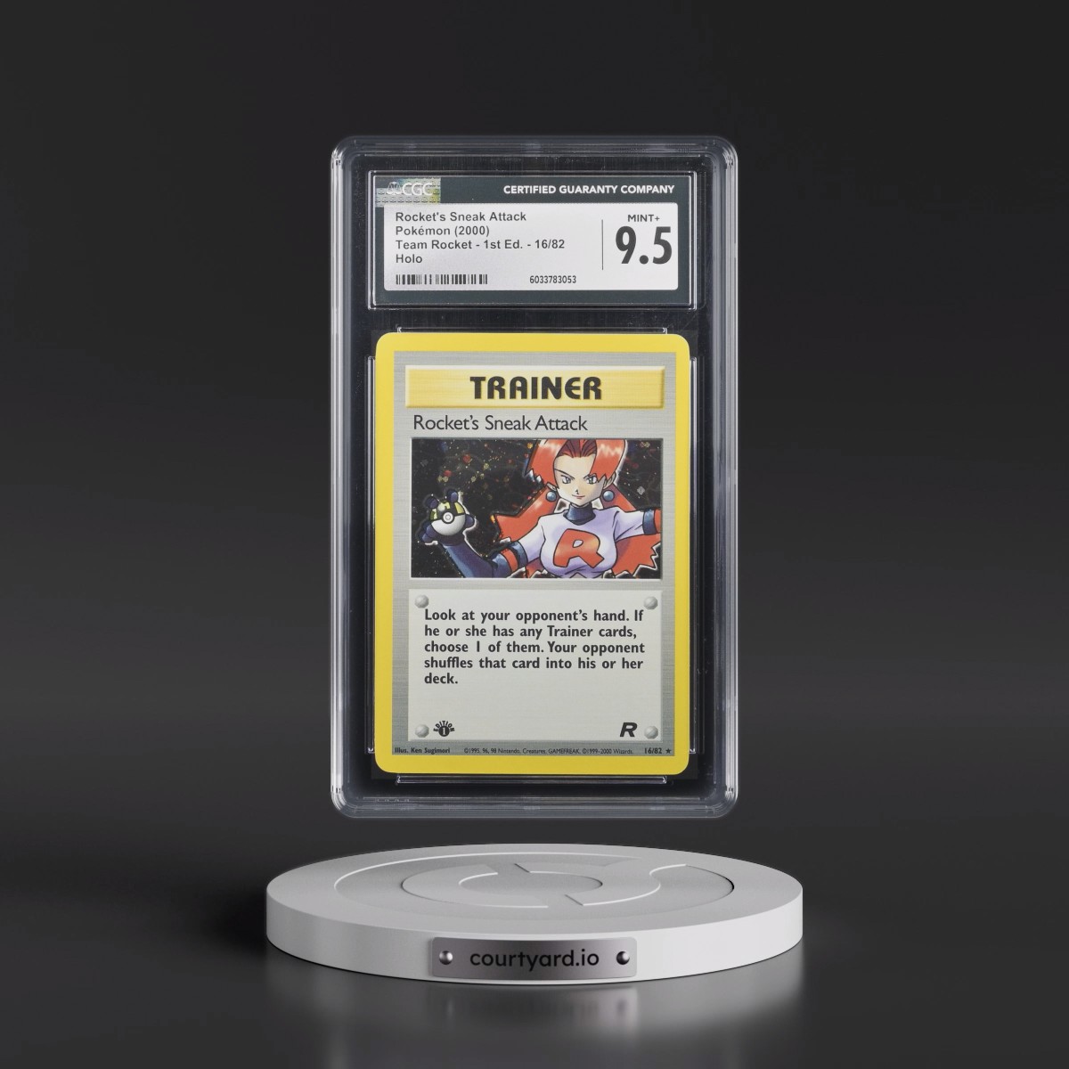2000 Team Rocket #16/82 Rocket's Sneak Attack - 1st Edition Holo (CGC 9.5 MINT+)
