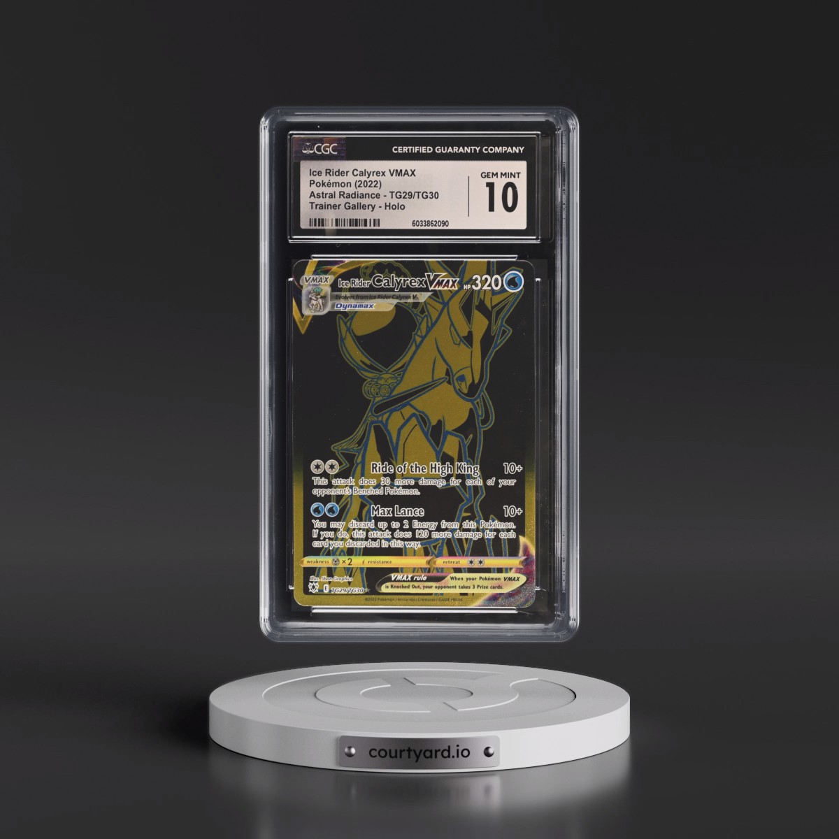 Astral Radiance #TG29/TG30 Ice Rider Calyrex VMAX - Trainer Gallery Holo (CGC 10 GEM MINT)