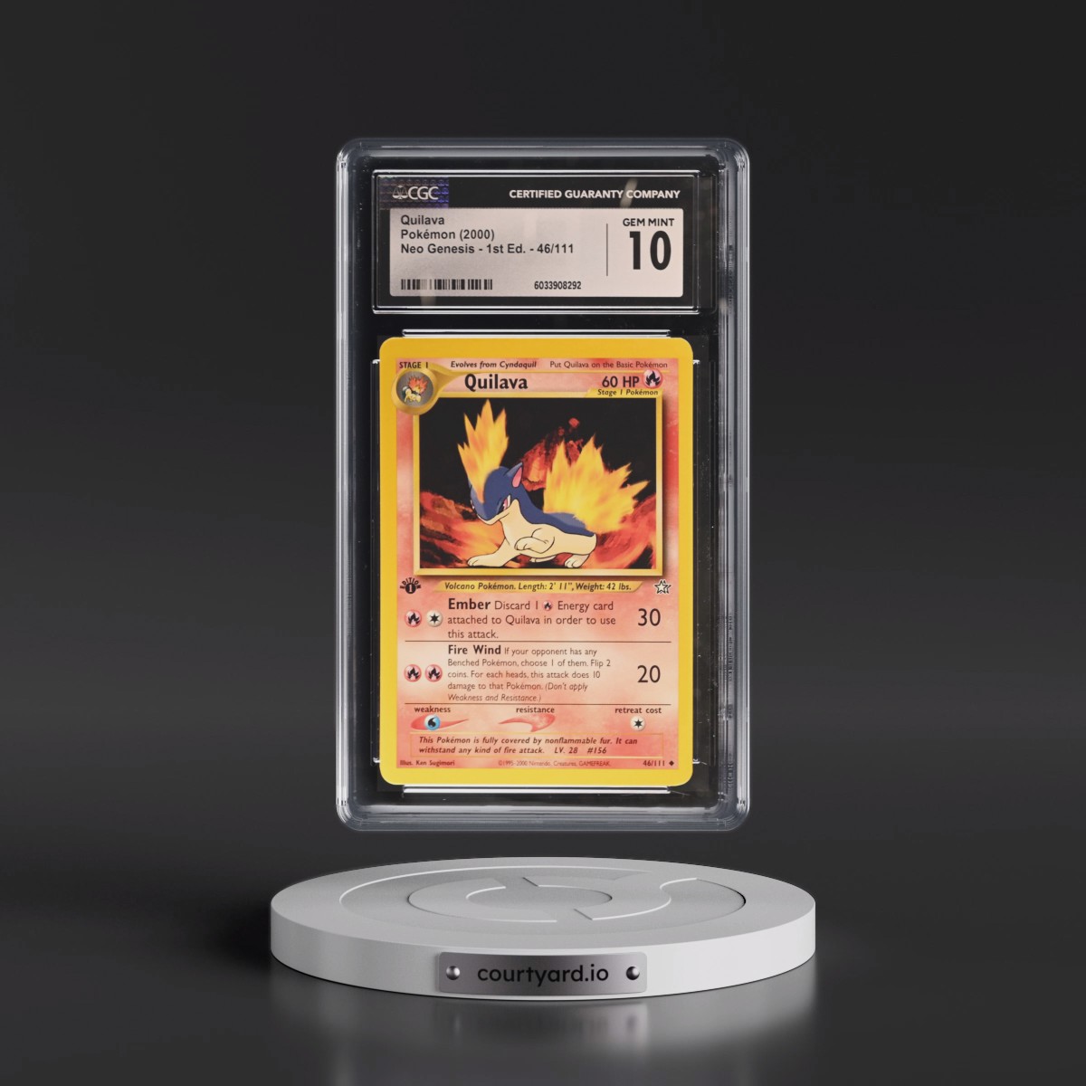 2000 Neo Genesis #46/111 Quilava - 1st Edition (CGC 10 GEM MINT)