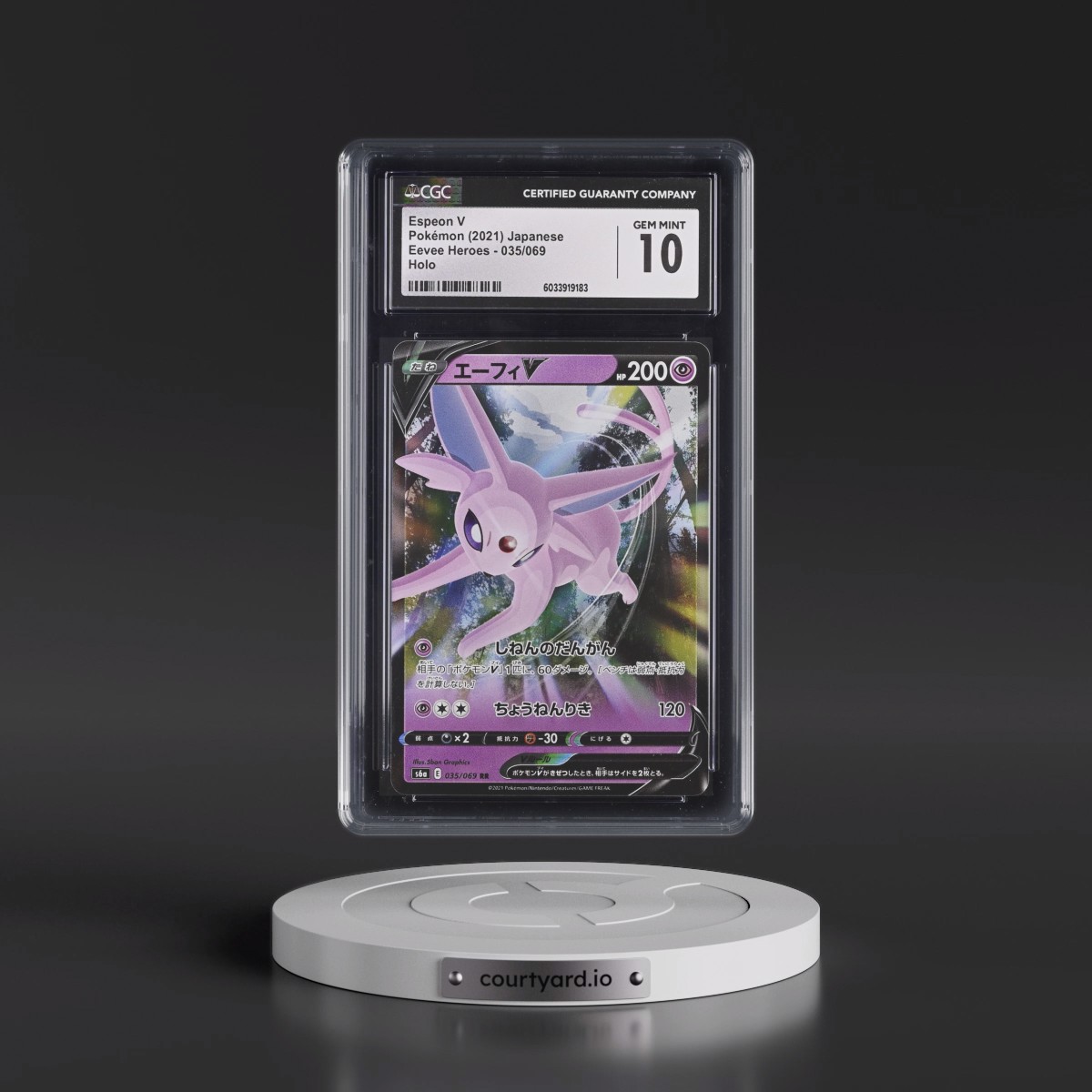 2021 Eevee Heroes #035/069 Espeon V - Holo (CGC 10 GEM MINT)