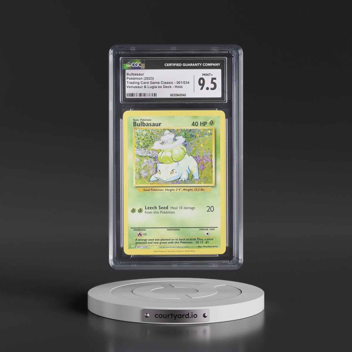 2023 Trading Card Game Classic - CLV, CLC, CLB Bulbasaur - Venusaur & Lugia ex Deck - CLV Holo #001/034 CGC 9.5