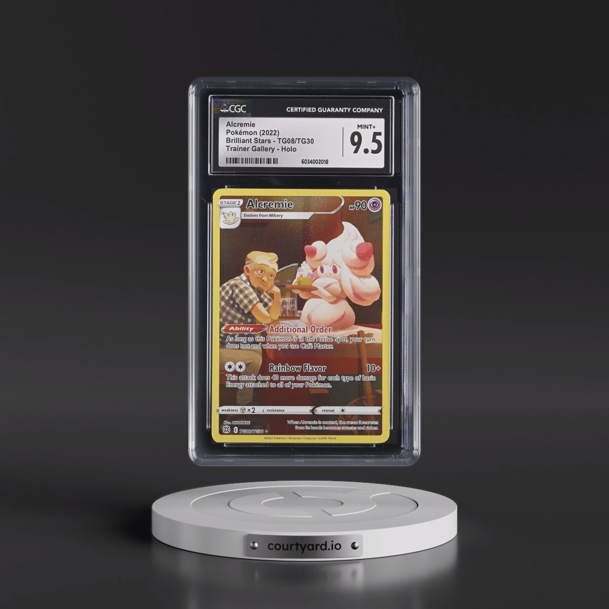 2022 Brilliant Stars #TG08/TG30 Alcremie - Trainer Gallery Holo (CGC 9.5 MINT+)