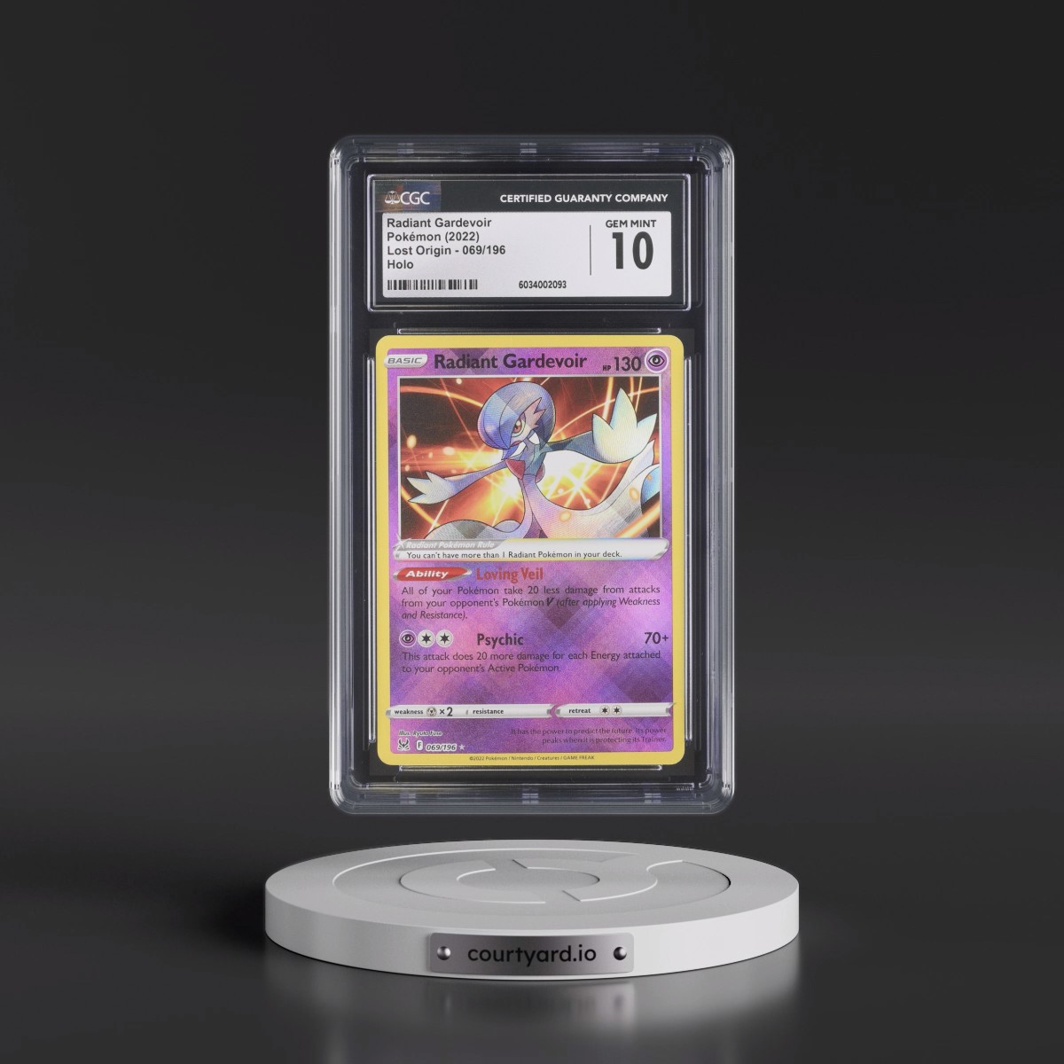2022 Lost Origin #069/196 Radiant Gardevoir - Holo (CGC 10 GEM MINT)