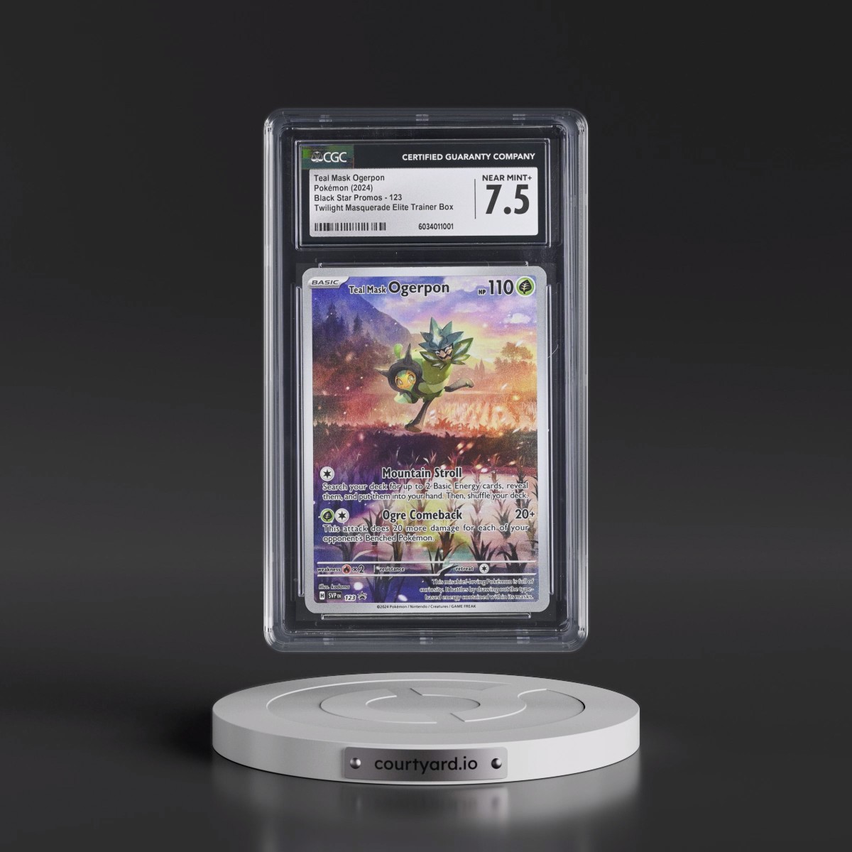 2023 Black Star Promos - Scarlet & Violet SVP EN #123 Teal Mask Ogerpon - Twilight Masquerade Elite Trainer Box (Holo) (CGC 7.5 NM+)