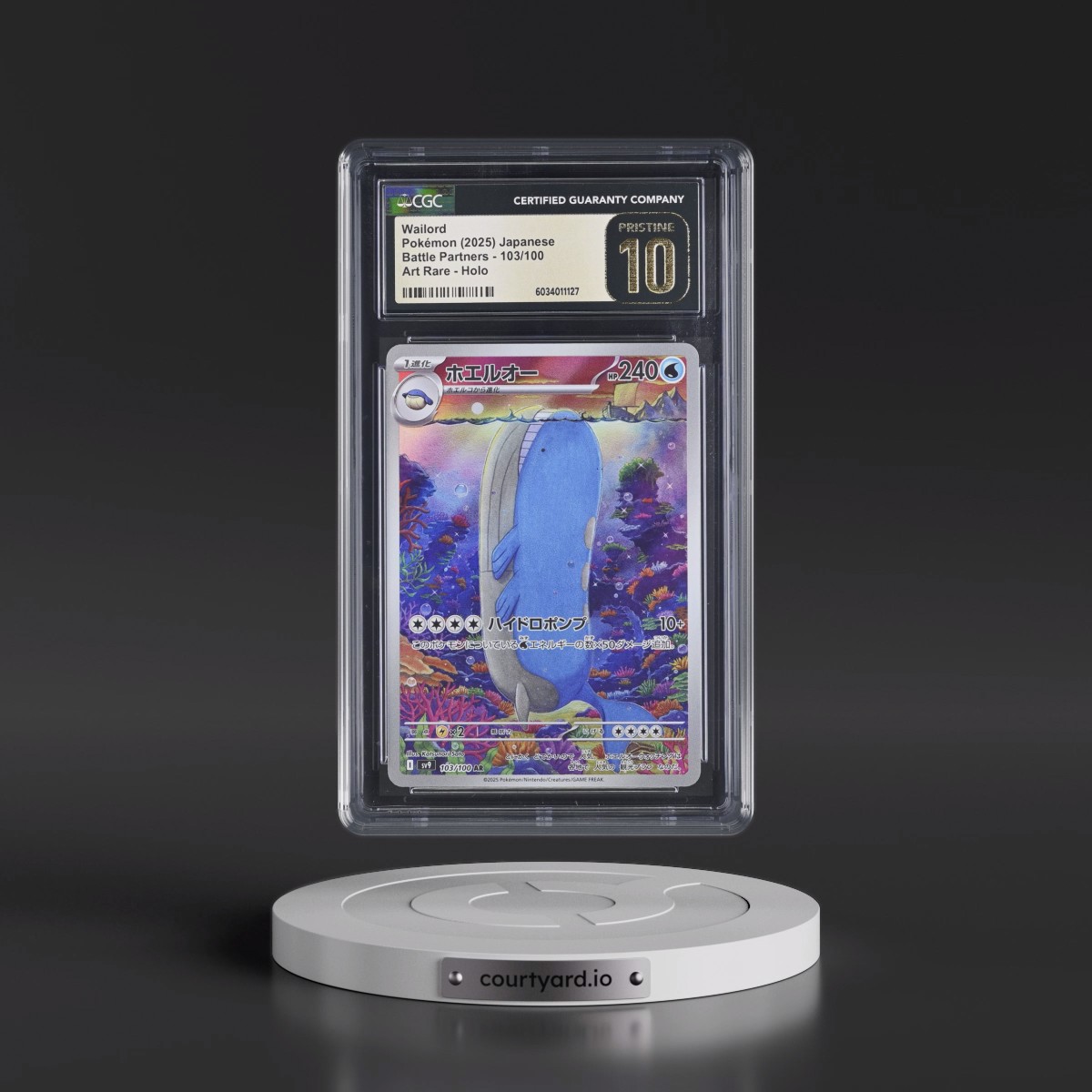 2025 Battle Partners - sv9 #103/100 Wailord - Art Rare Holo (CGC 10 PRISTINE)
