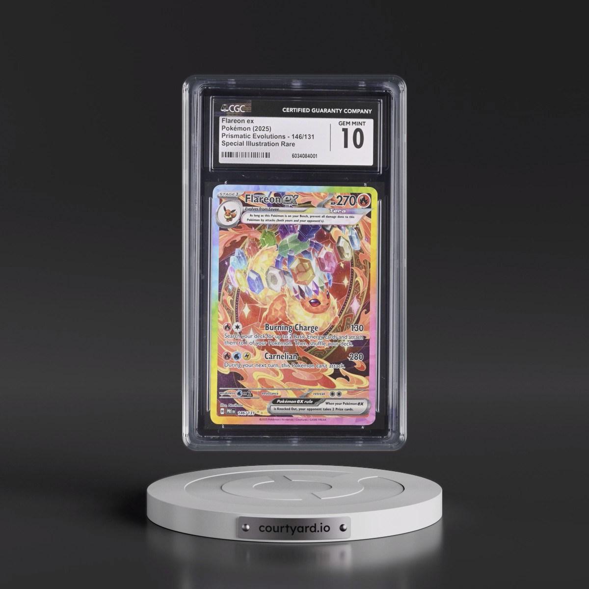 2024 Prismatic Evolutions - PRE EN #146/131 Flareon ex - Special Illustration Rare (Holo) (CGC 10 GEM MINT)