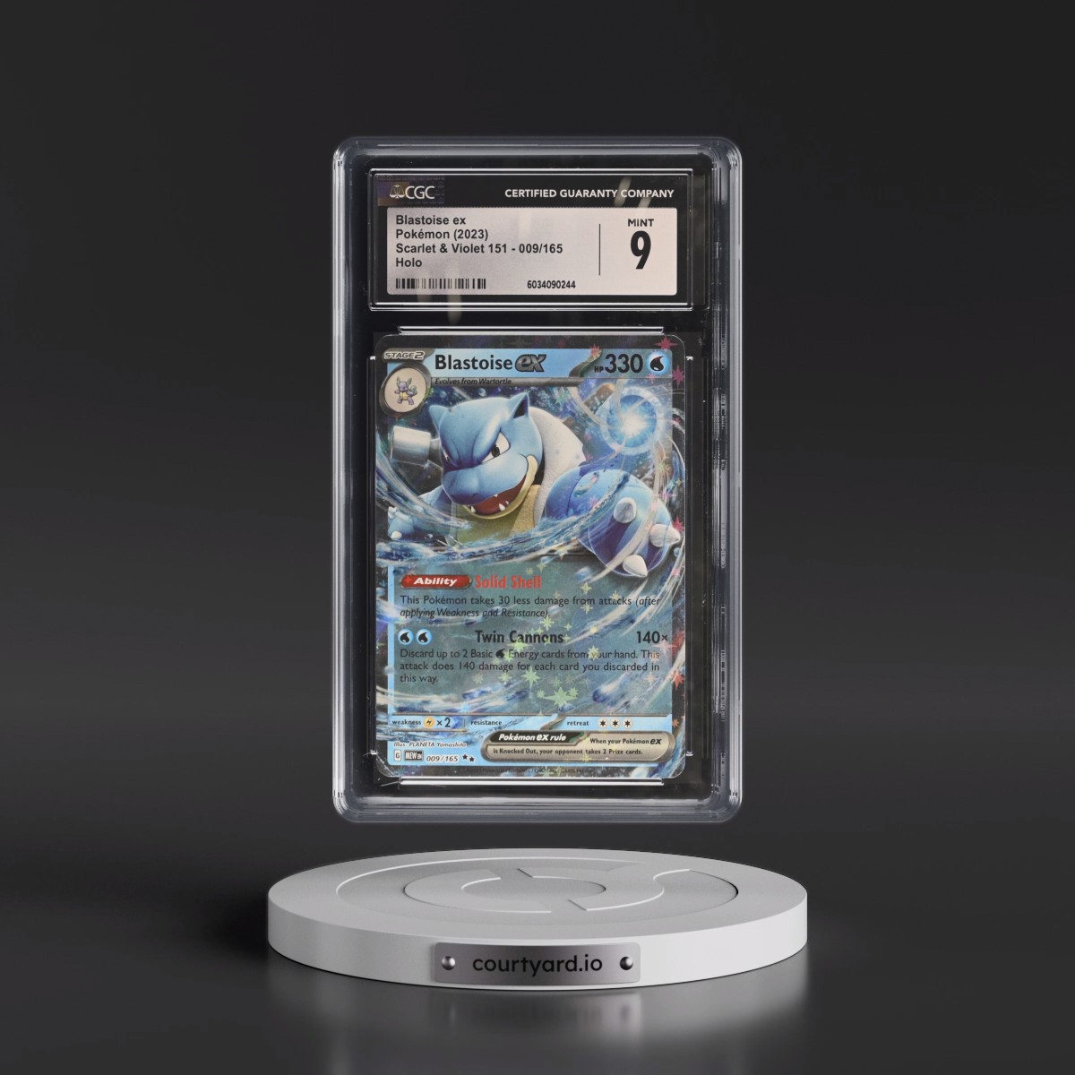 2023 Scarlet & Violet 151 - MEW EN #009/165 Blastoise ex - Holo (CGC 9 MINT)