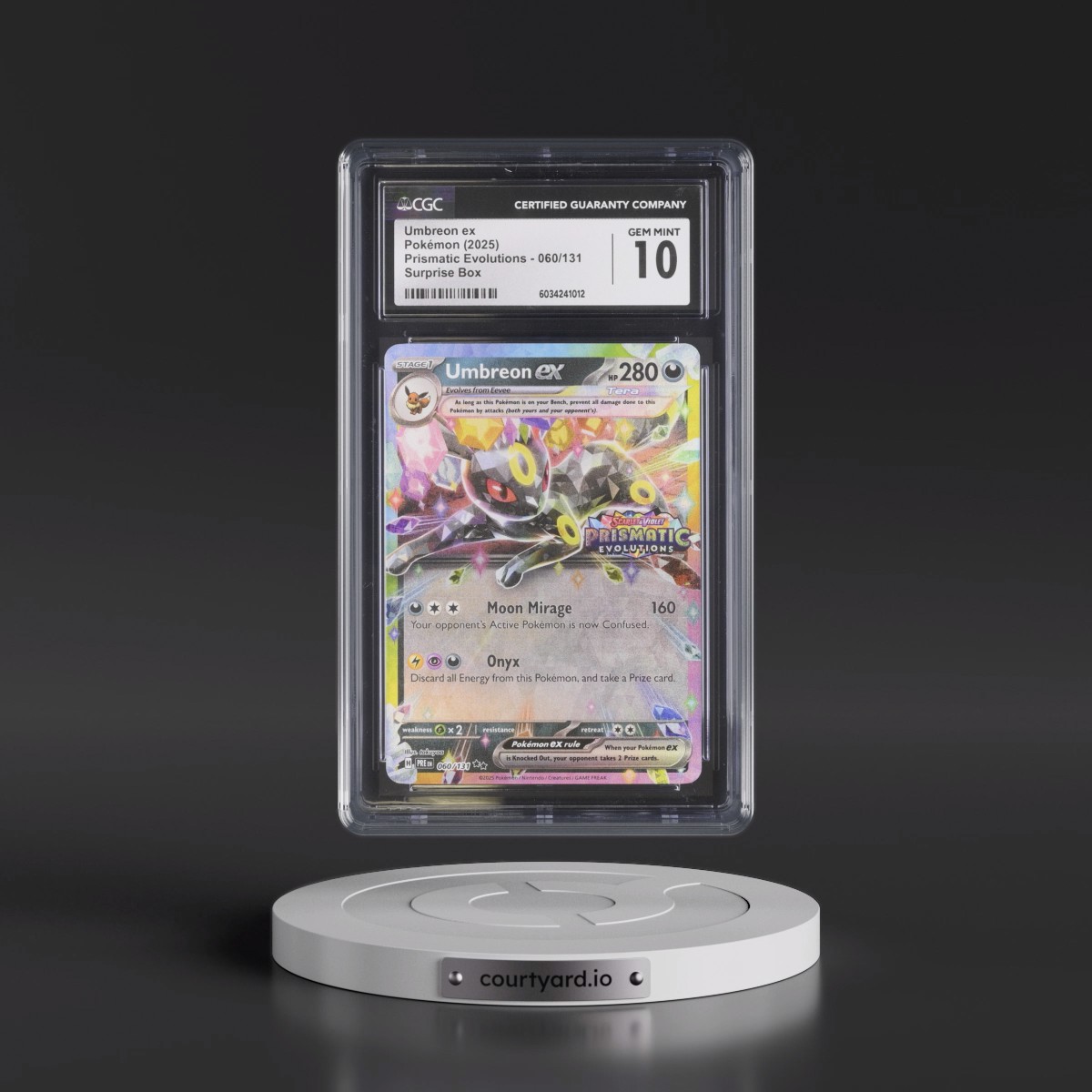 2024 Prismatic Evolutions - PRE EN #060/131 Umbreon ex - Surprise Box (Prismatic Evolutions Stamp) (Holo) (CGC 10 GEM MINT)