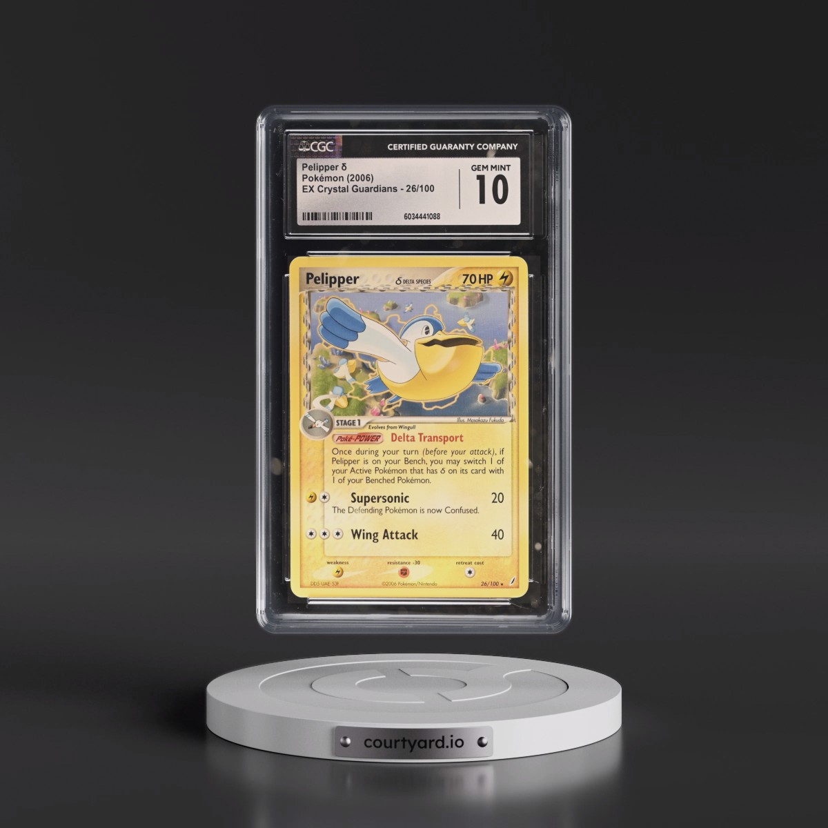 2006 EX Crystal Guardians #26/100 Pelipper δ (CGC 10 GEM MINT)